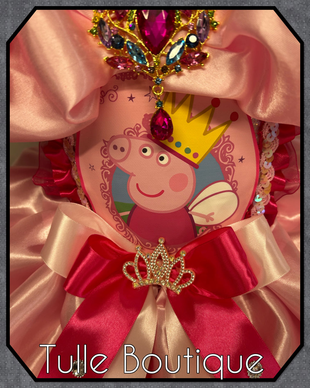 Girls toddlers Princess peppa pig pink tutu dress, birthday ballgown, fancy dress costume