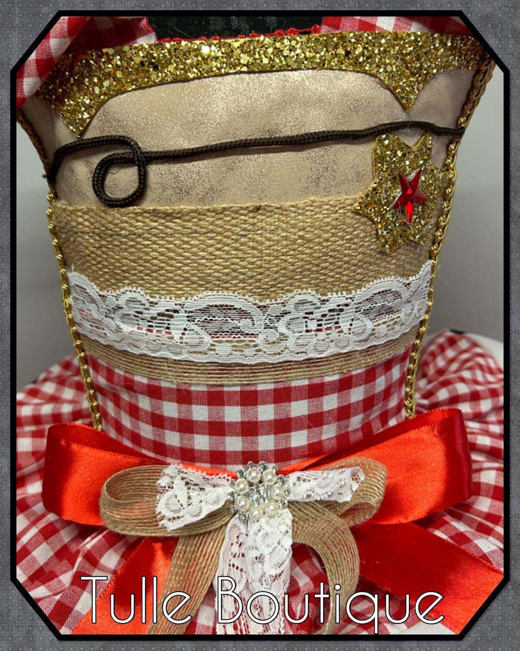Girls toddlers red gingham cowgirl tutu dress, ballgown, fancy dress costume