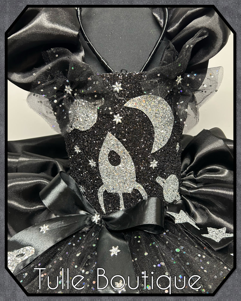 Girls toddlers Glitter Space tutu dress, birthday ballgown, fancy dress costume