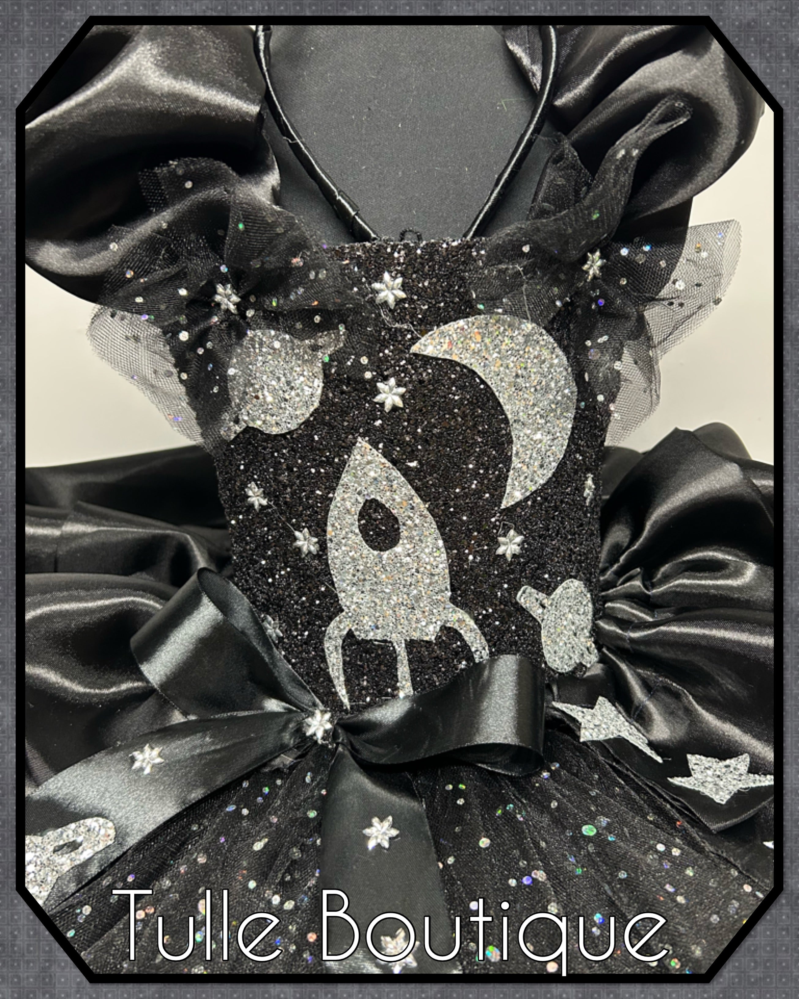 Girls toddlers Glitter Space tutu dress, birthday ballgown, fancy dress costume