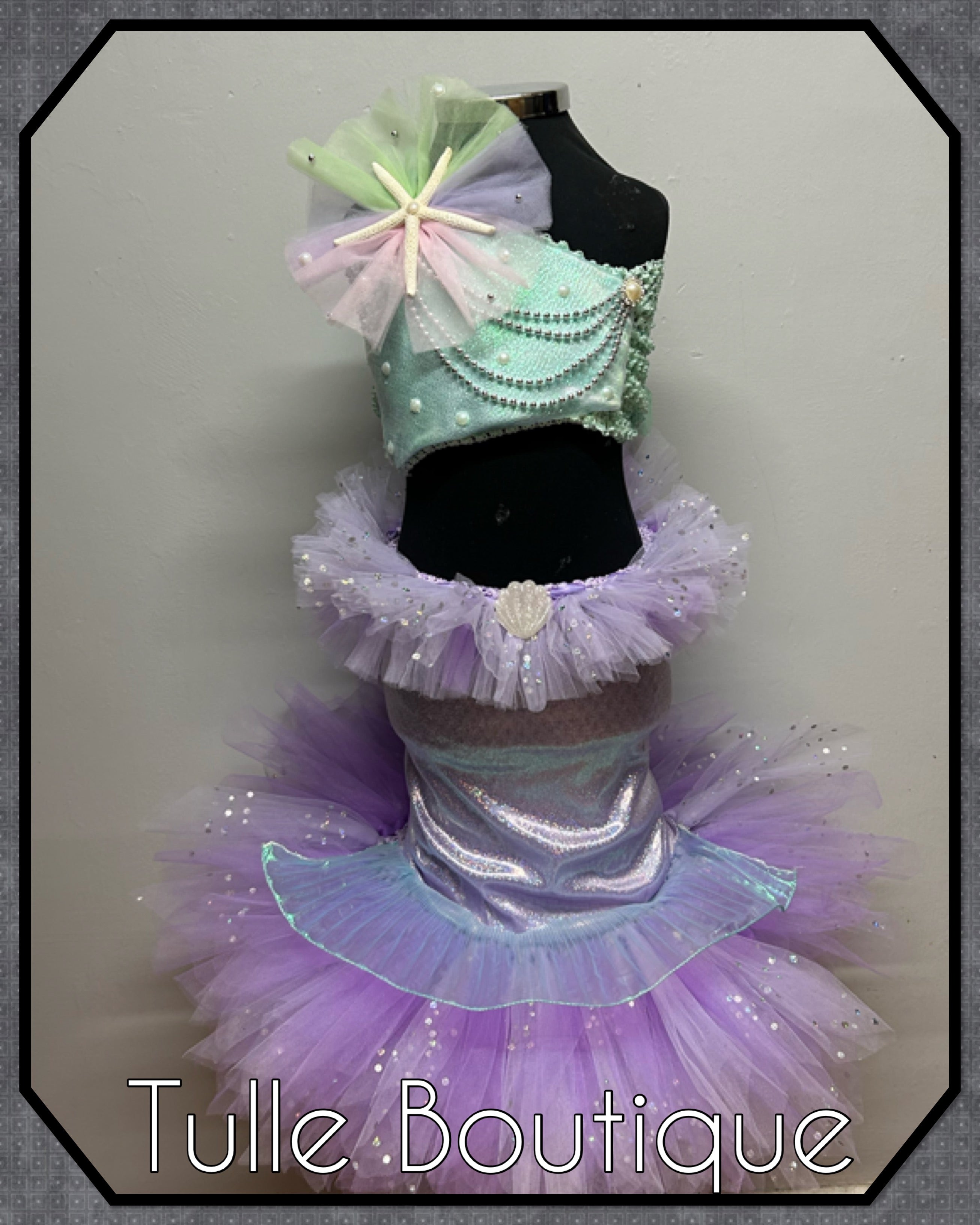 Girls toddlers Mermaid fishtail tutu dress, ballgown, fancy dress costume