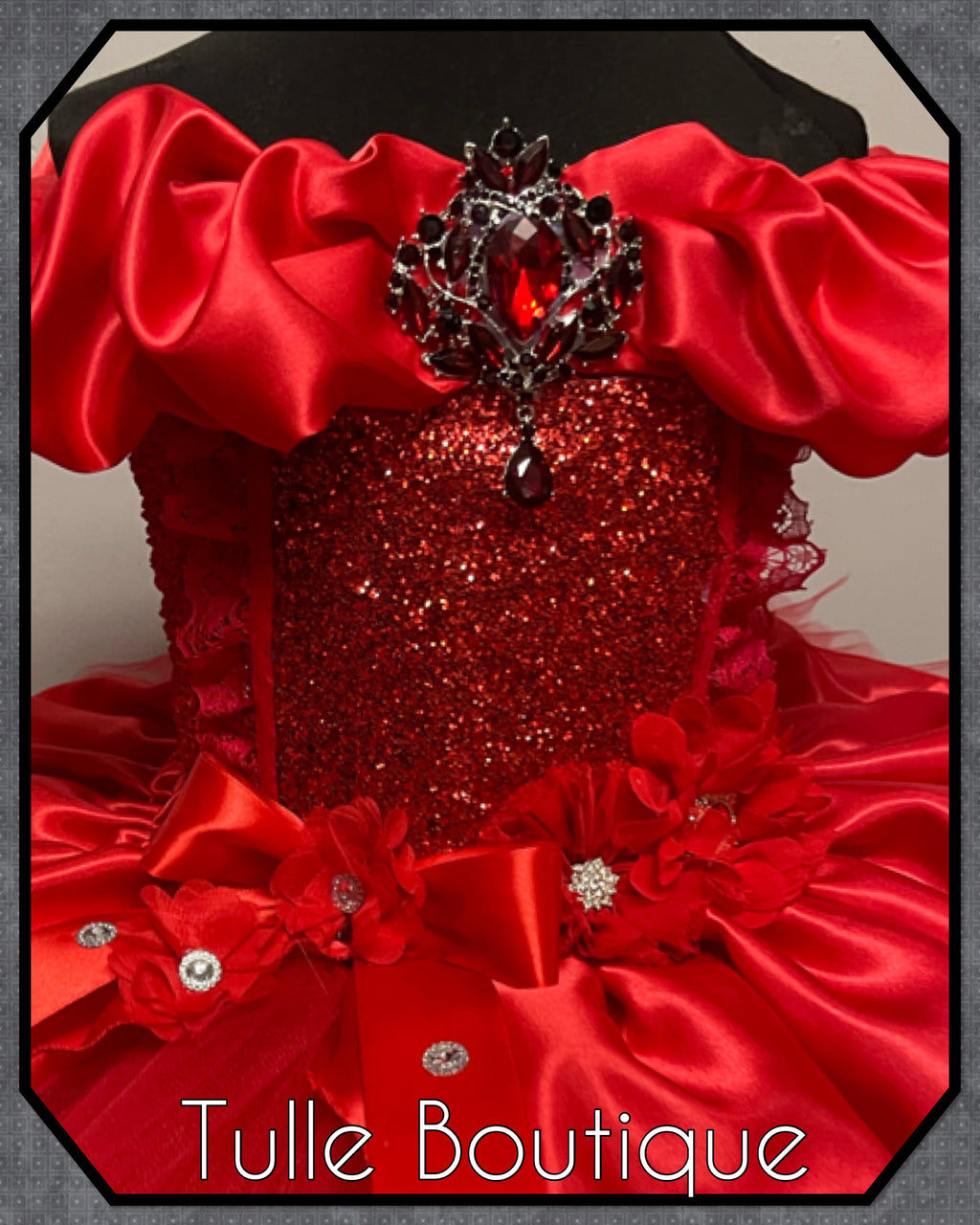 Girls toddlers Red princess Christmas tutu dress,ballgown, fancy dress costume