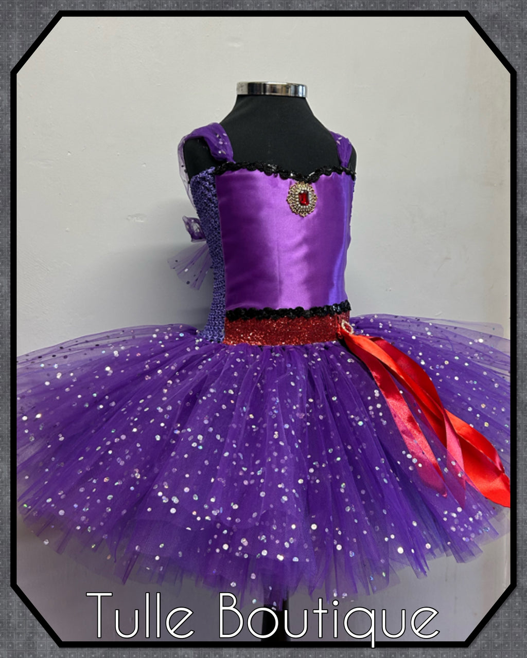Girls toddlers Evil Queen tutu dress, ballgown, fancy dress costume