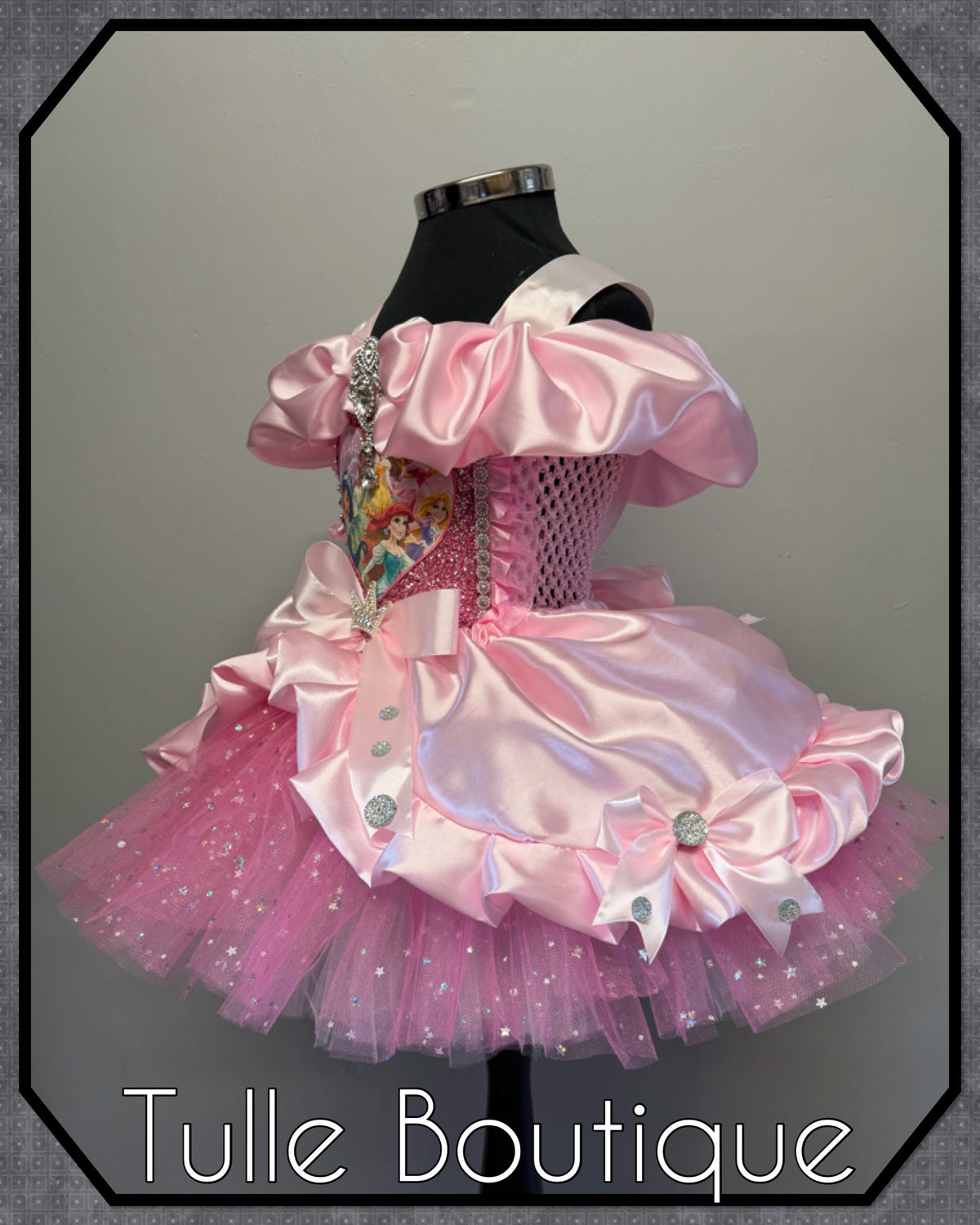Girls toddlers pink Sparkly Disney Princess tutu dress, ballgown, fancy dress costume