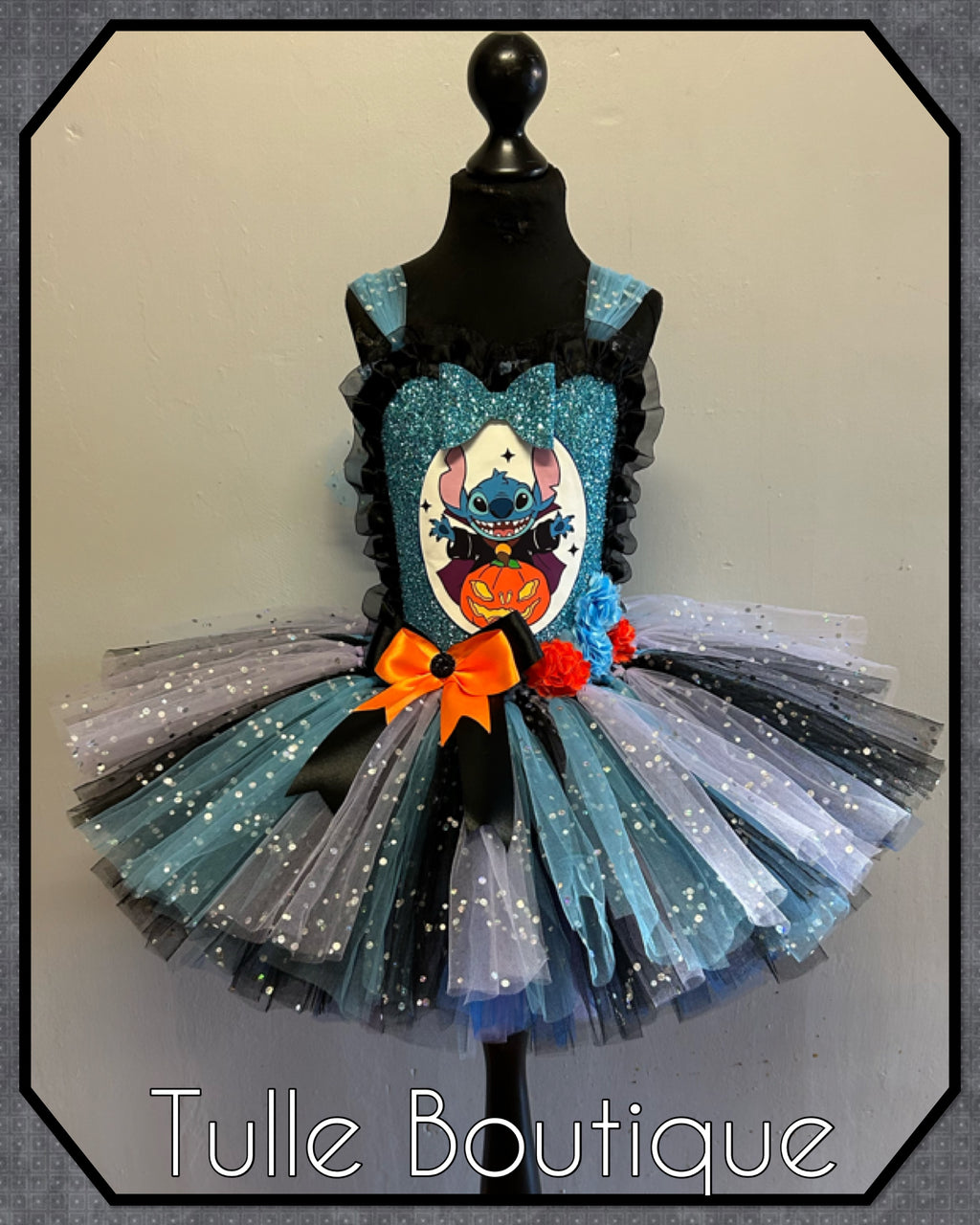 Girls toddlers Halloween scary Stitch tutu dress, ballgown, fancy dress costume