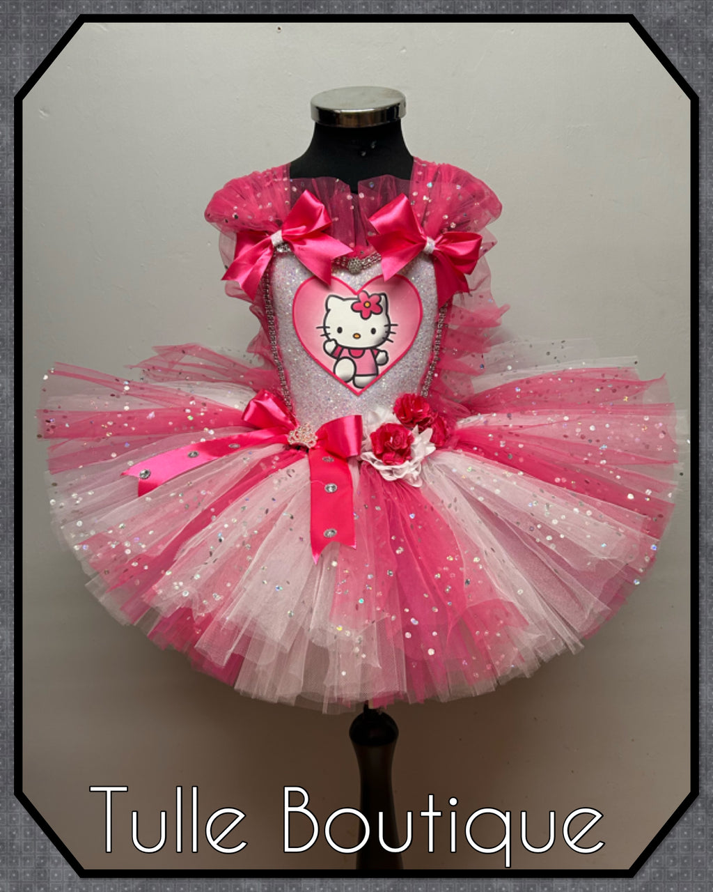 Girls toddlers Hello Kitty birthday tutu dress, ballgown, fancy dress costume