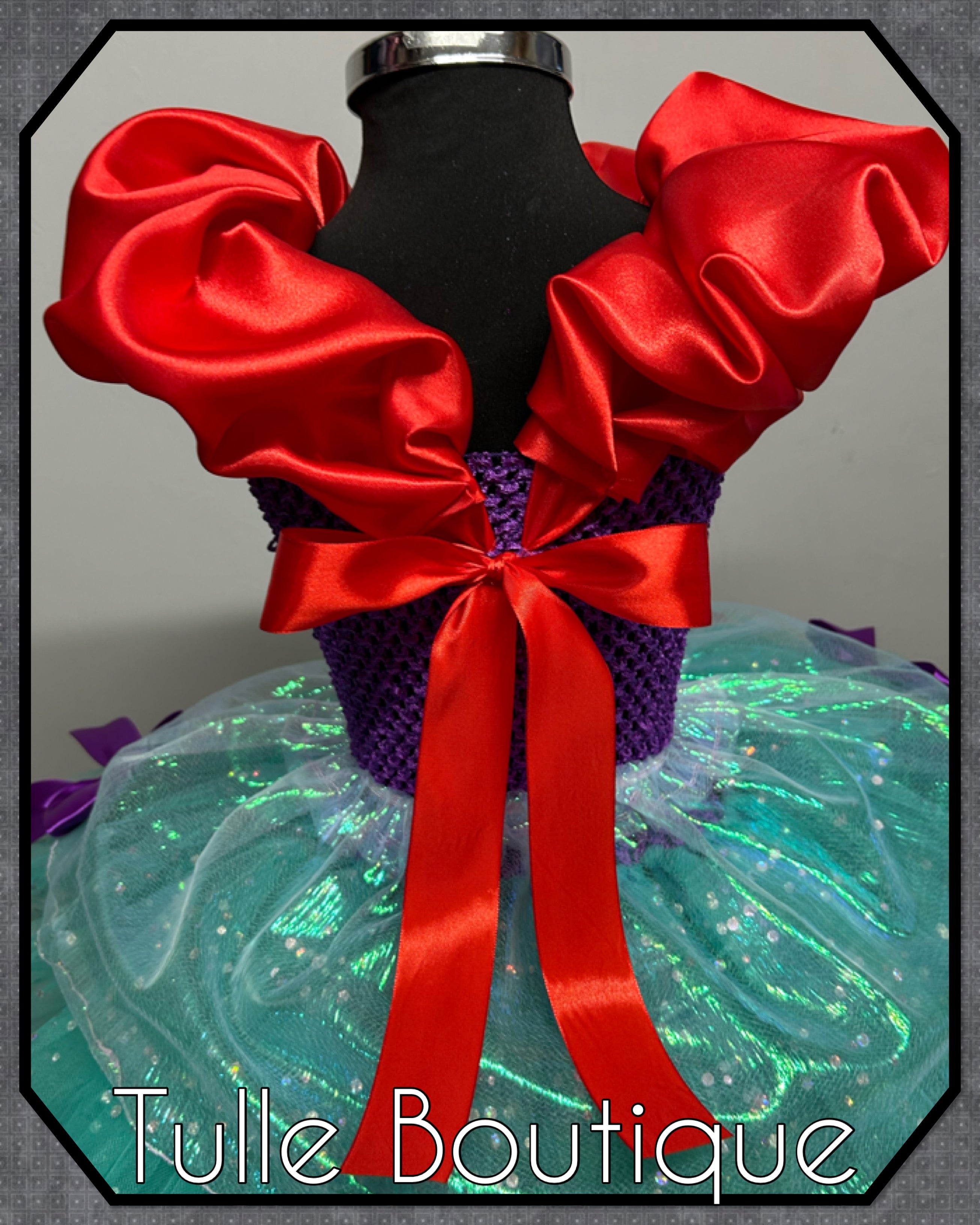 Girls toddlers The little mermaid Princess Ariel tutu birthday party dress,ballgown, fancy dress costume