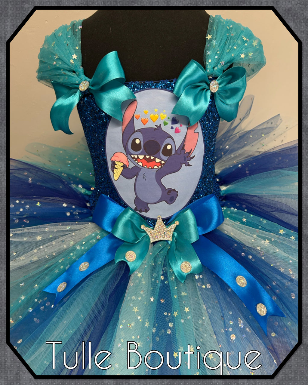 Girls toddlers Stitch tutu dress, ballgown, fancy dress costume