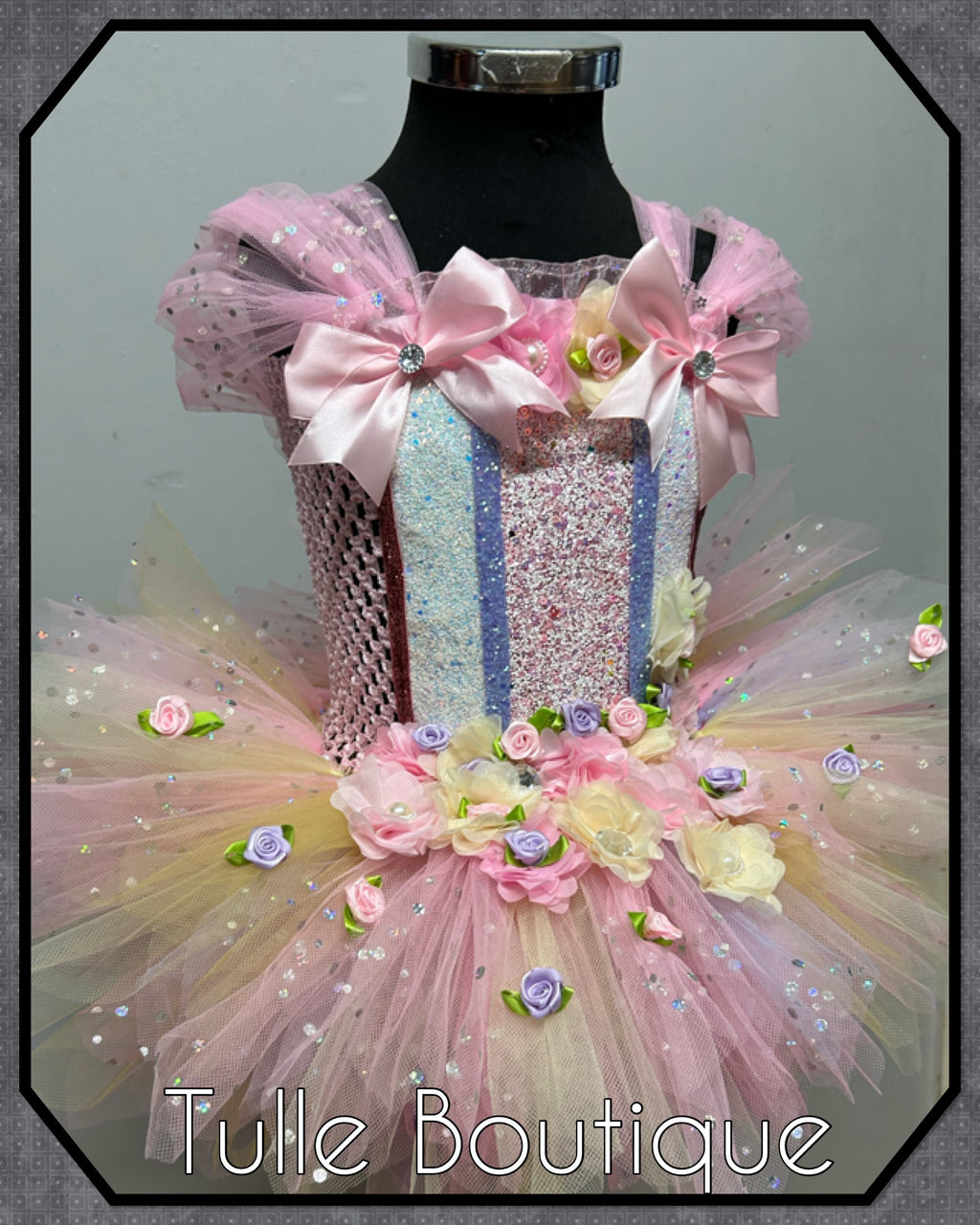 Girls toddlers Lila fairy tutu dress pinks and nude, ballgown, fancy dress costume