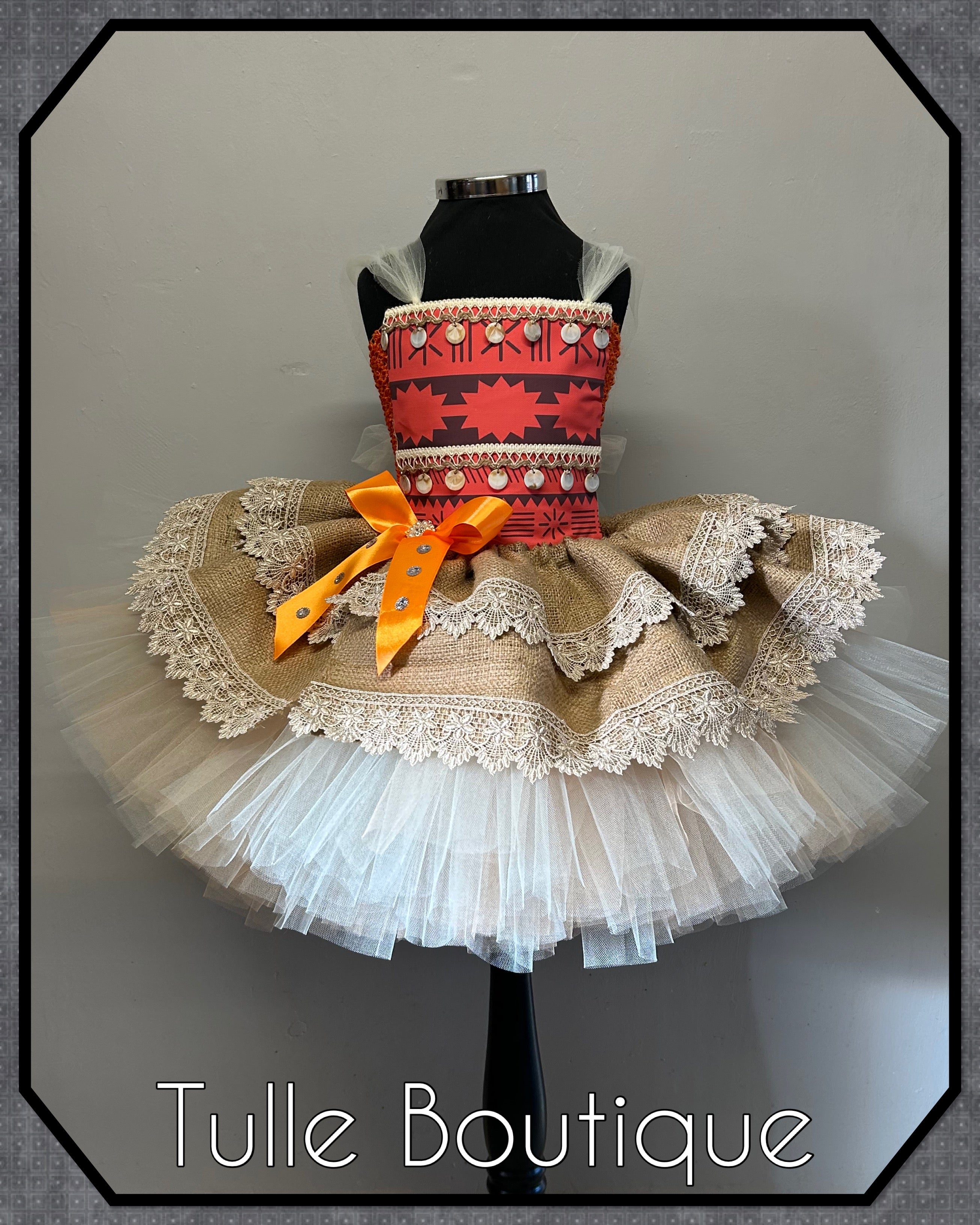 Girls toddlers Moana tutu dress, ballgown, fancy dress costume