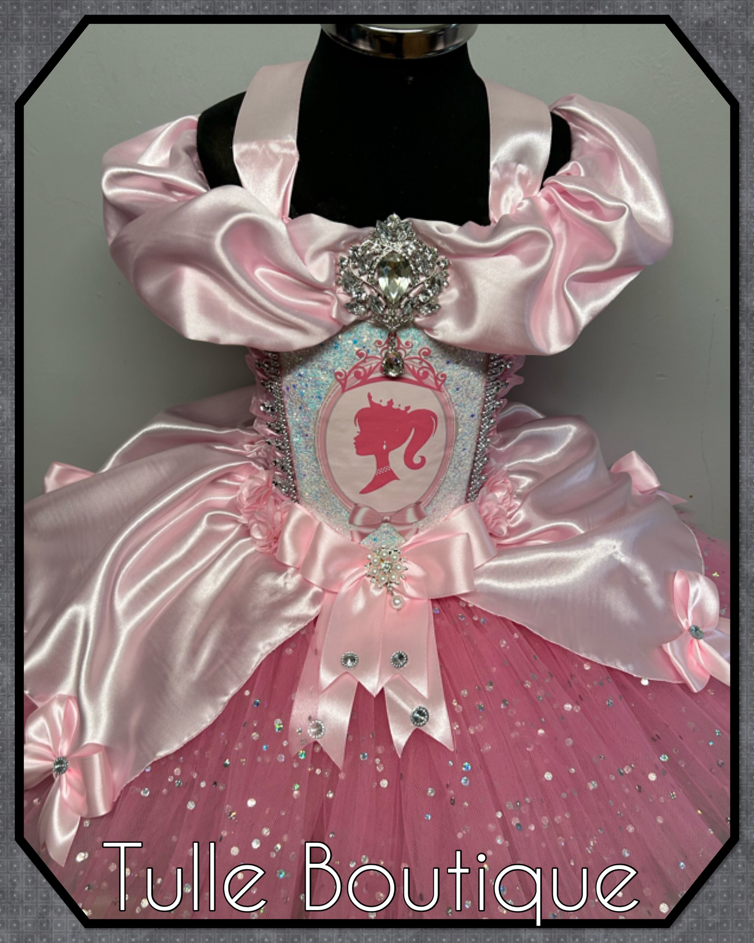 Girls toddlers Barbie pink  Princess tutu dress, birthday ballgown, fancy dress costume