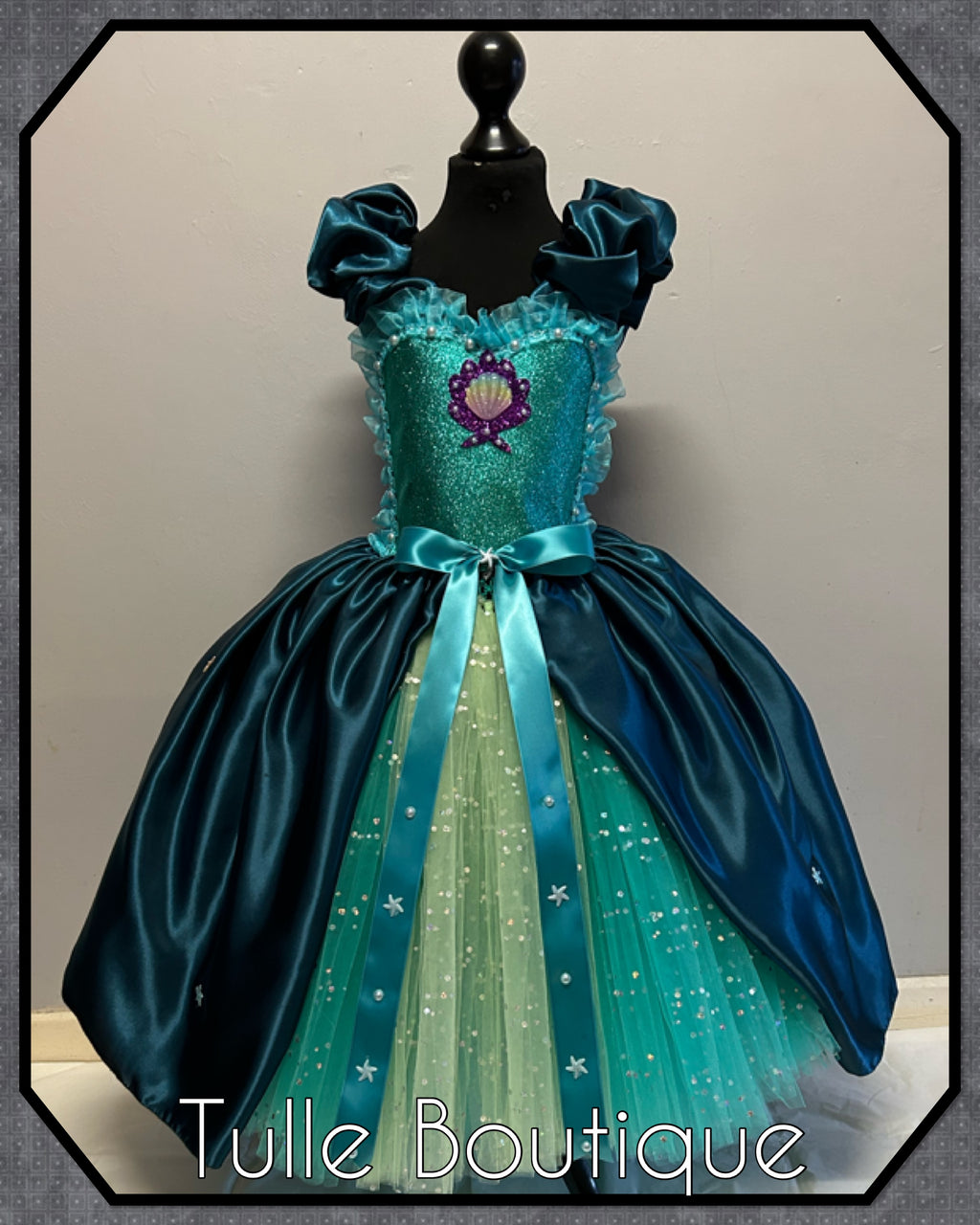 Girls toddlers The little Mermaid Princess Ariel tutu dress, ballgown, fancy dress costume full length
