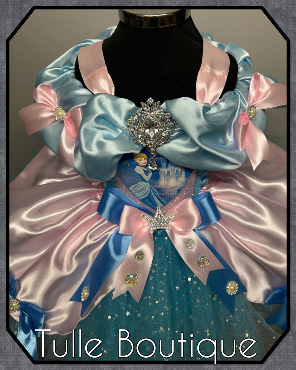 Girls toddlers Cinderella pink and blue Princess tutu dress, birthday ballgown, fancy dress costume