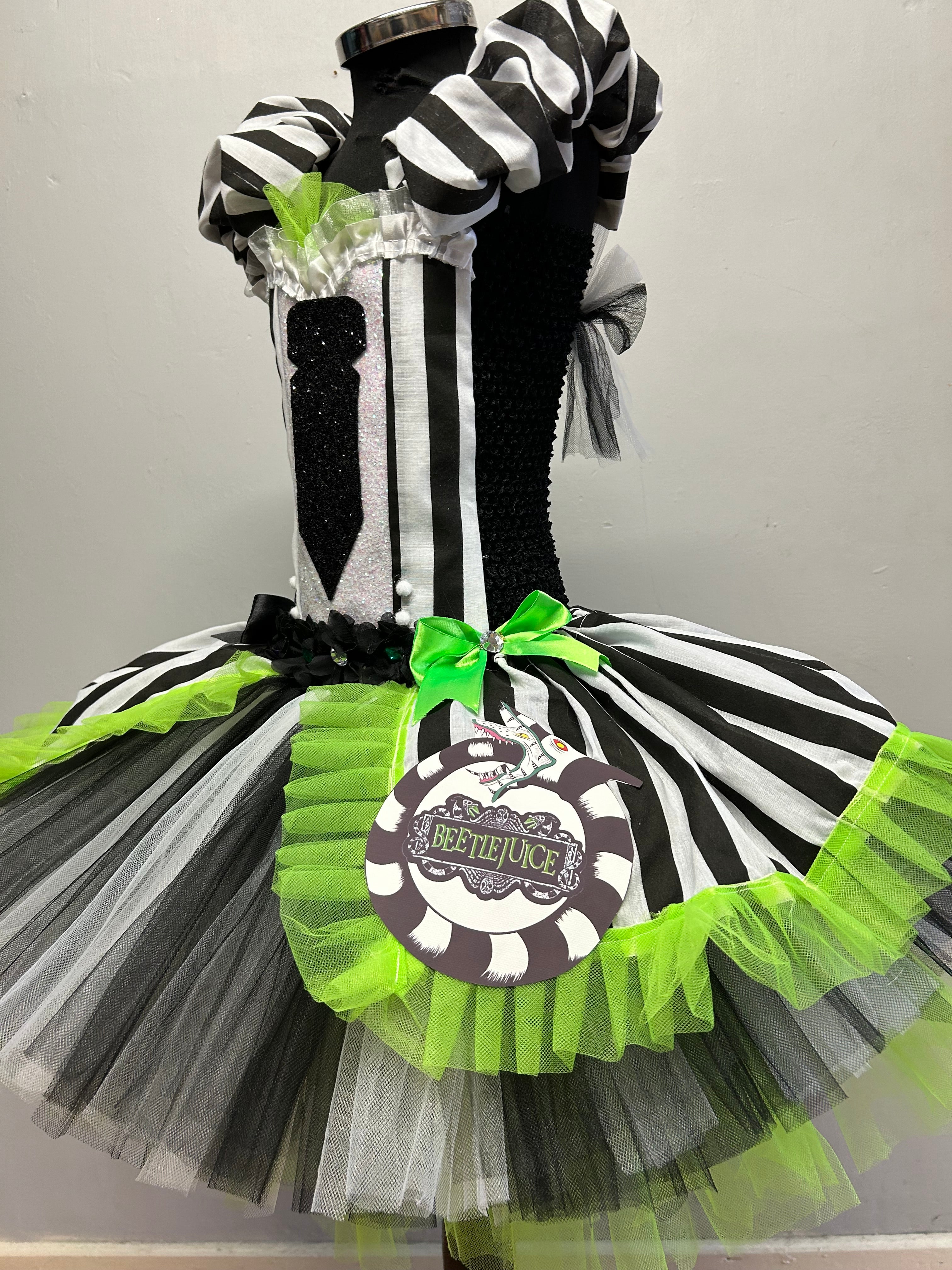 Girls toddlers Beetlejuice tutu dress, ballgown, fancy dress costume