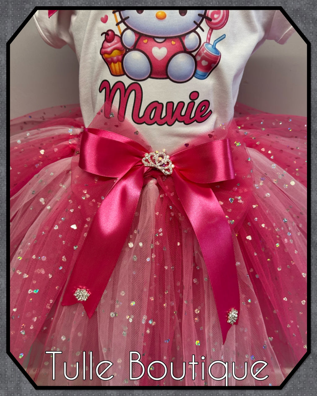 Girls toddlers Hello Kitty birthday tutu outfit fancy dress costume