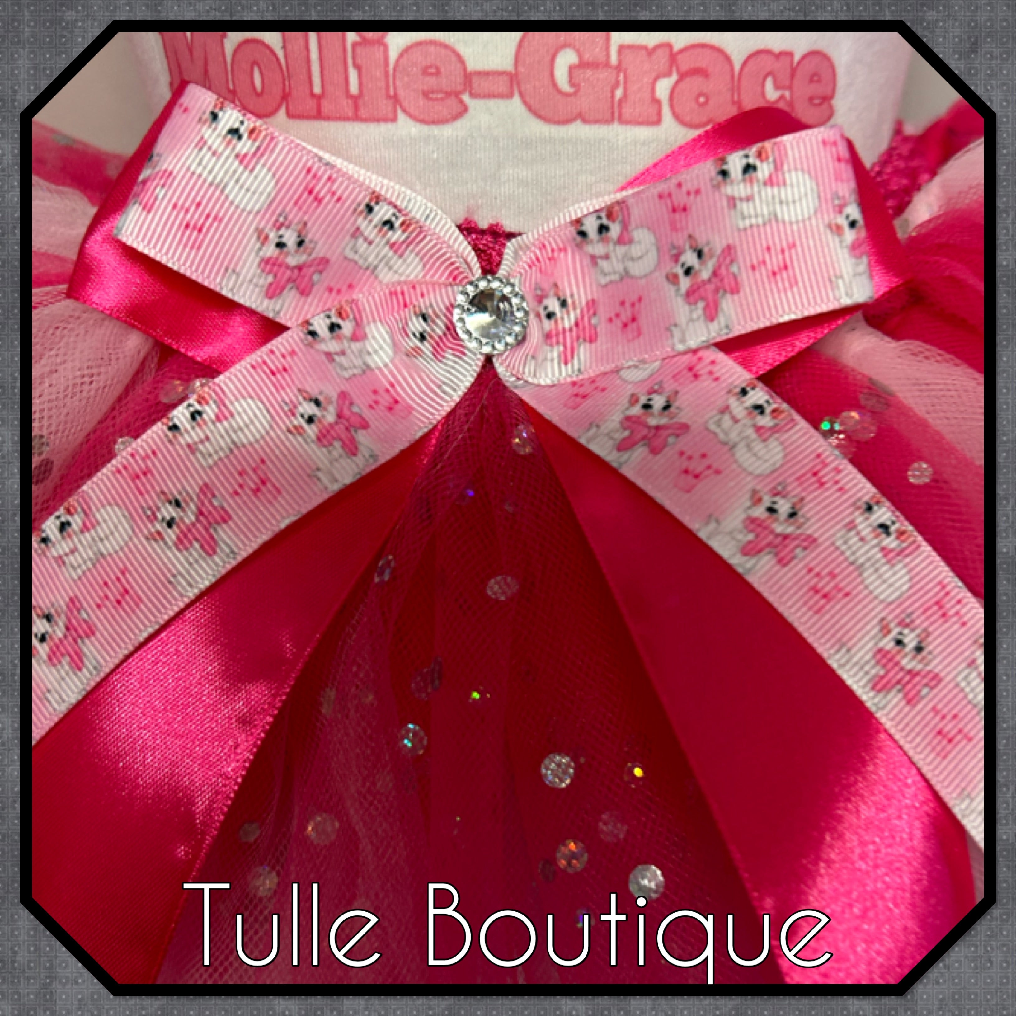 Girls toddlers Marie Cat birthday tutu outfit fancy dress costume