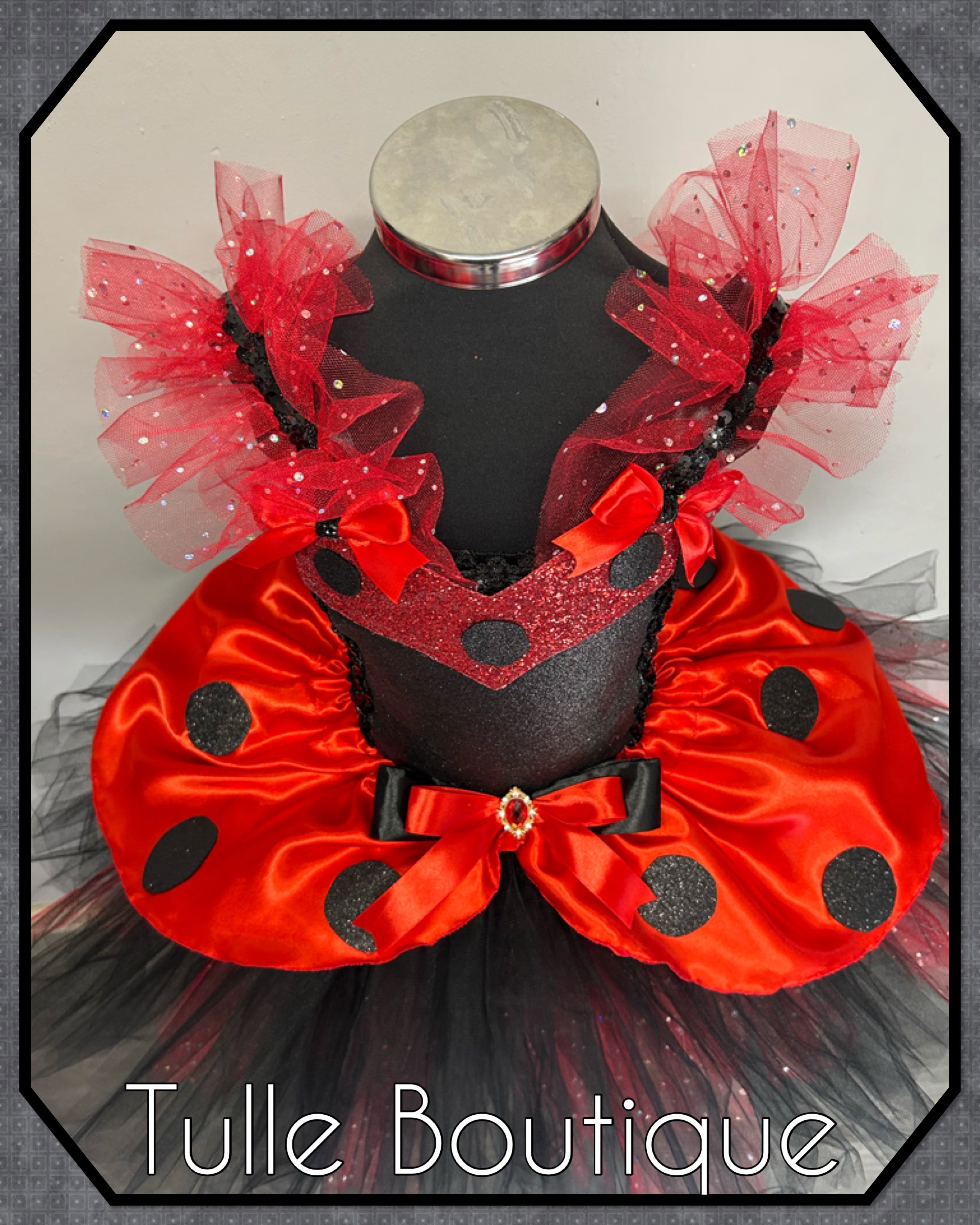 Girls toddlers Ladybug tutu dress, fancy dress costume