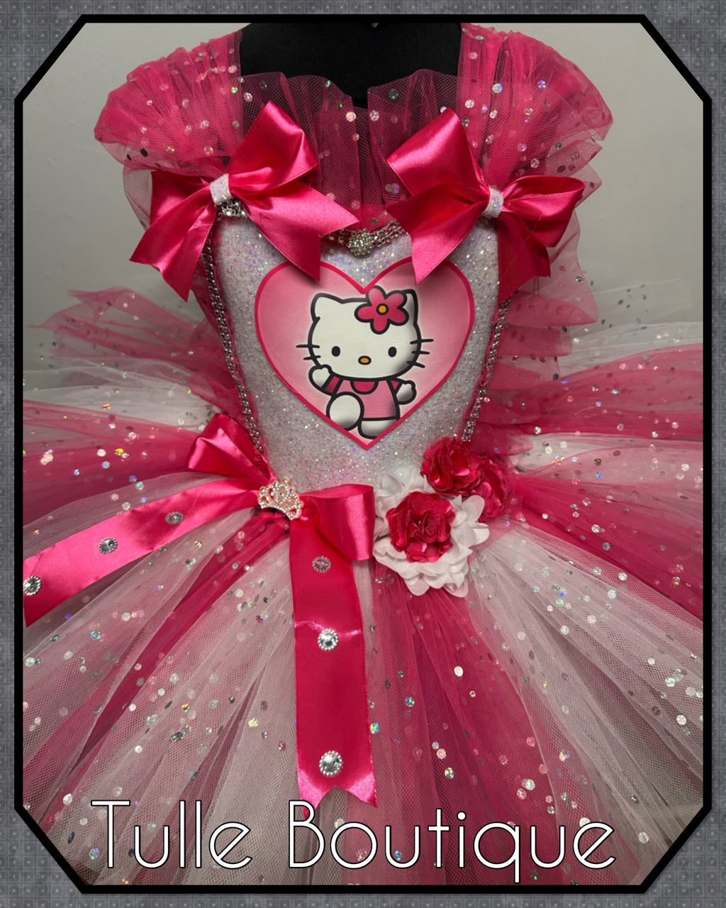 Girls toddlers Hello Kitty birthday tutu dress, ballgown, fancy dress costume