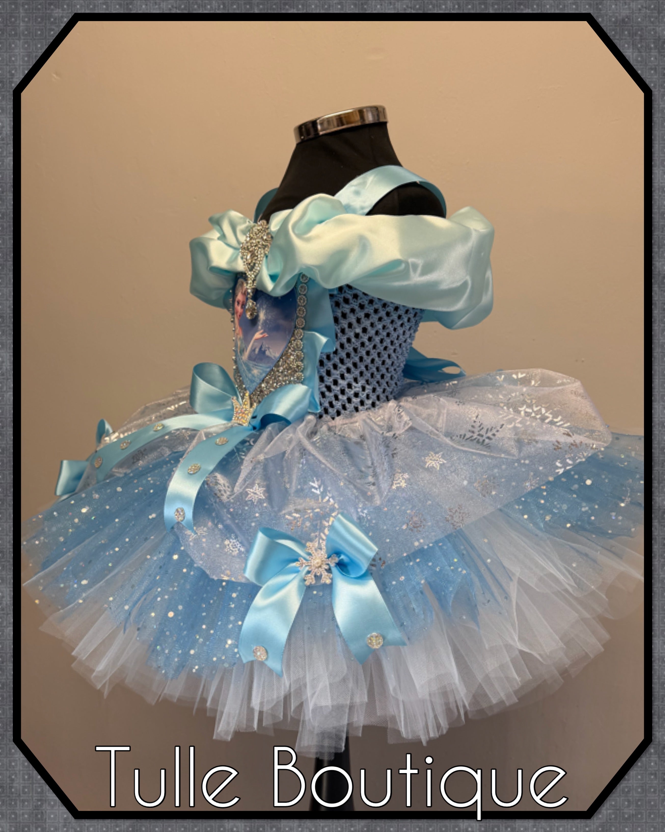 Girls toddlers Princess Elsa frozen tutu birthday party dress,ballgown, fancy dress costume