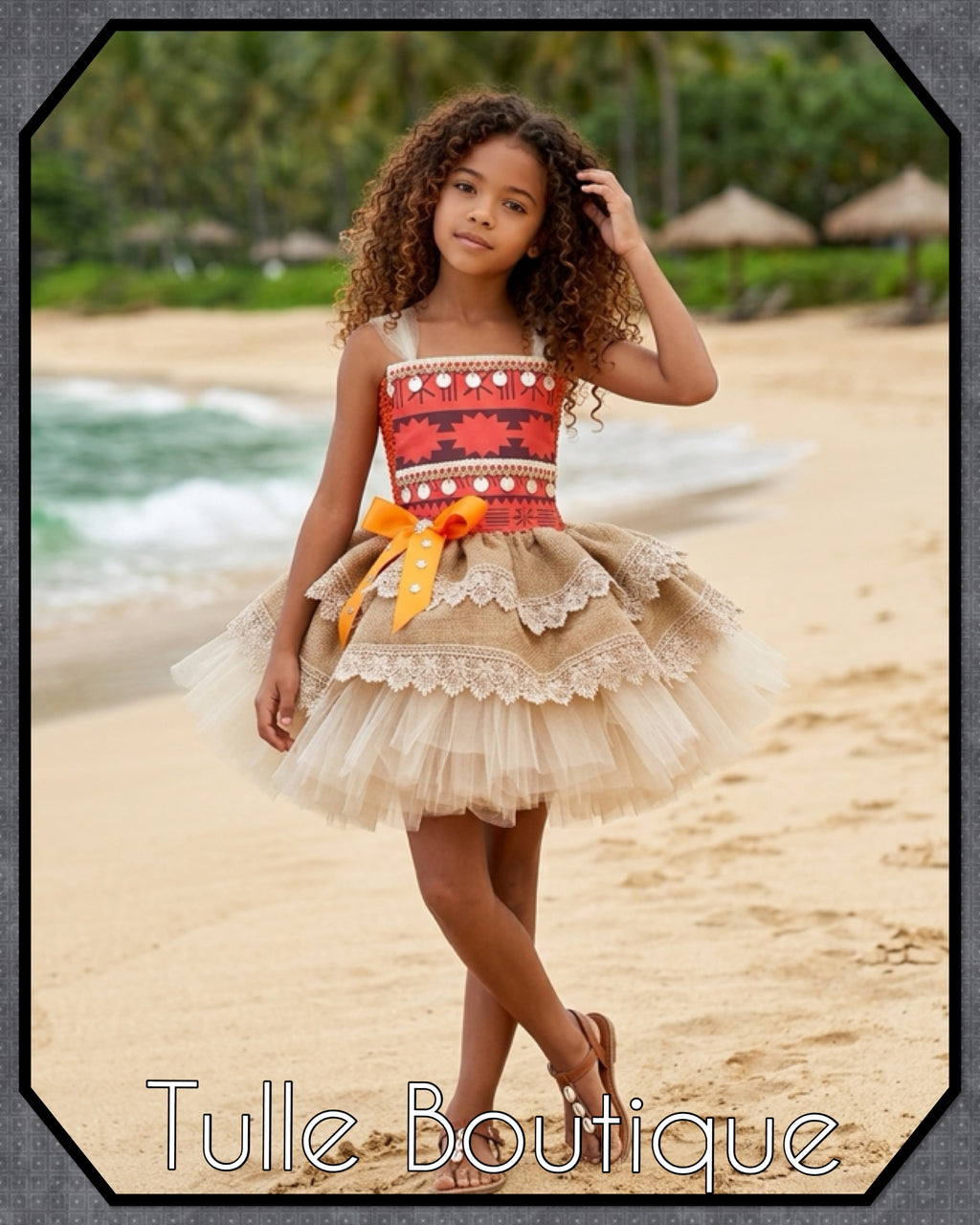 Girls toddlers Moana tutu dress, ballgown, fancy dress costume