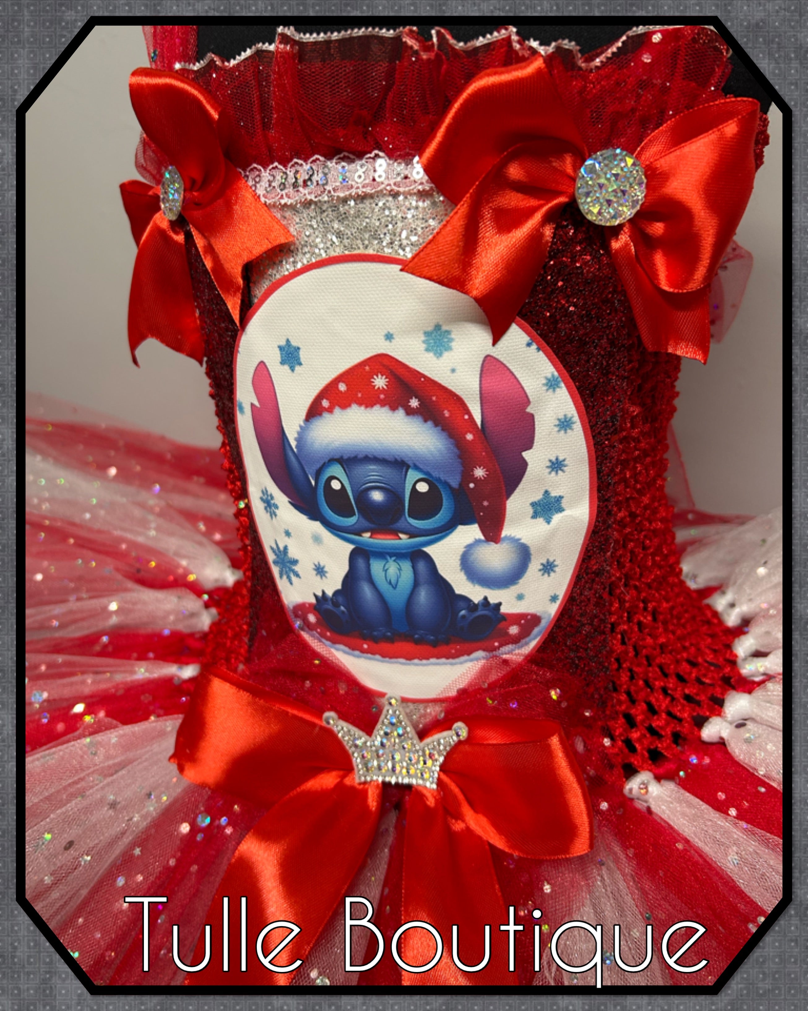Girls toddlers Christmas Stitch tutu dress, ballgown, fancy dress costume