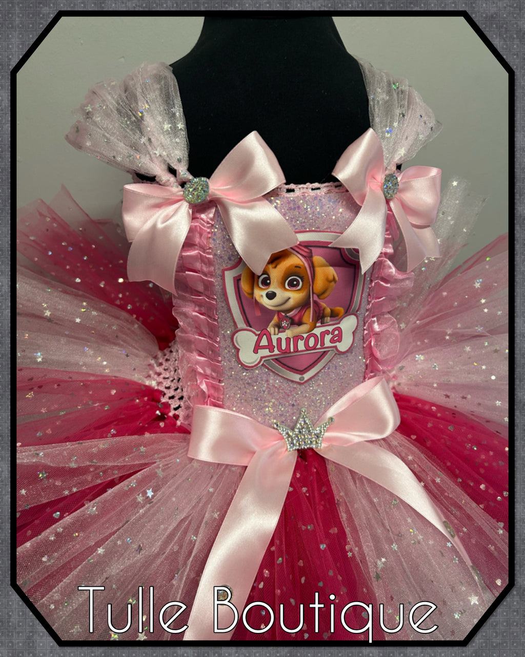 Girls toddlers Skye pup tutu dress, ballgown, paw patrol fancy dress costume