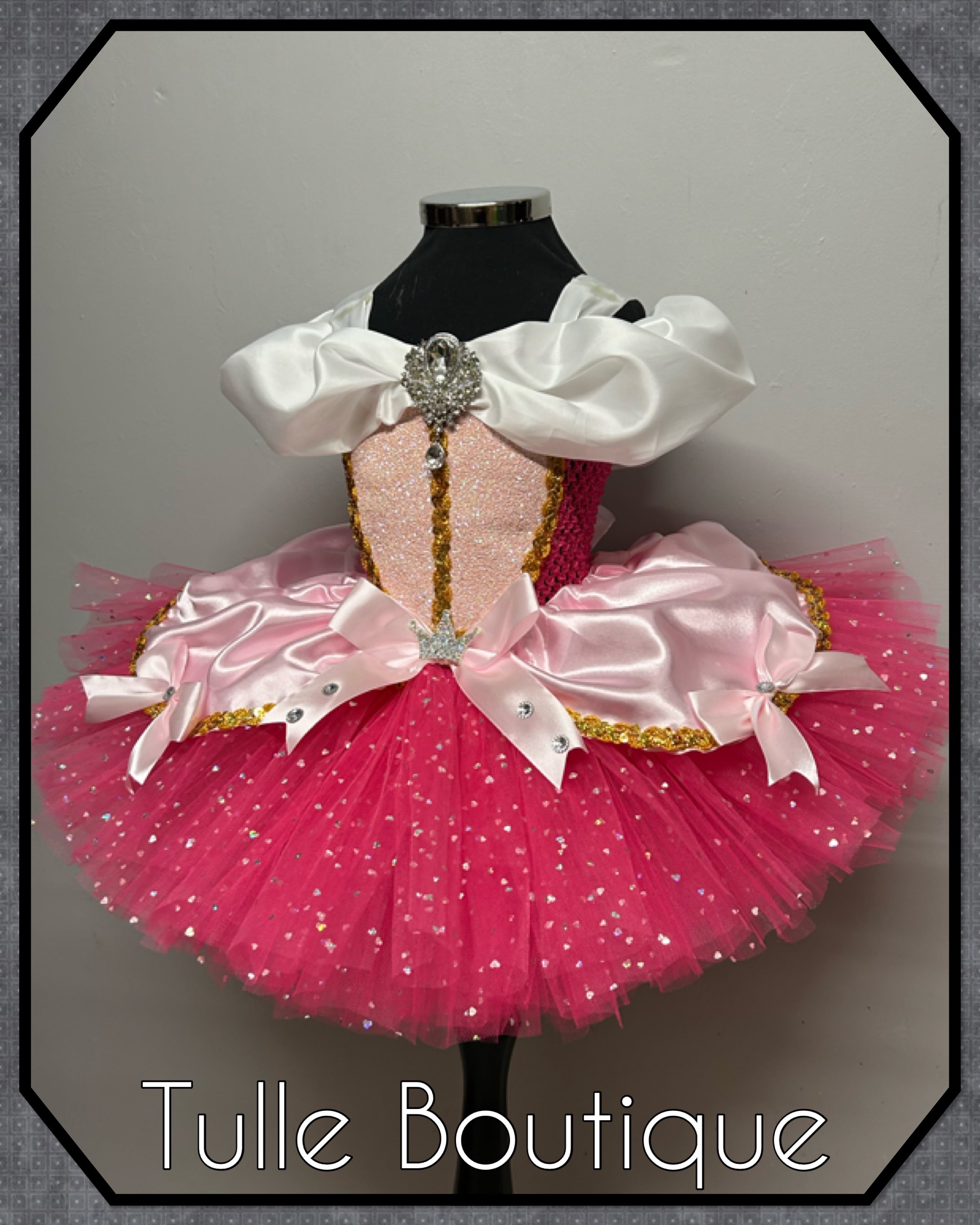 Girls toddlers Princess Aurora tutu dress, sleeping beauty ballgown, fancy dress costume