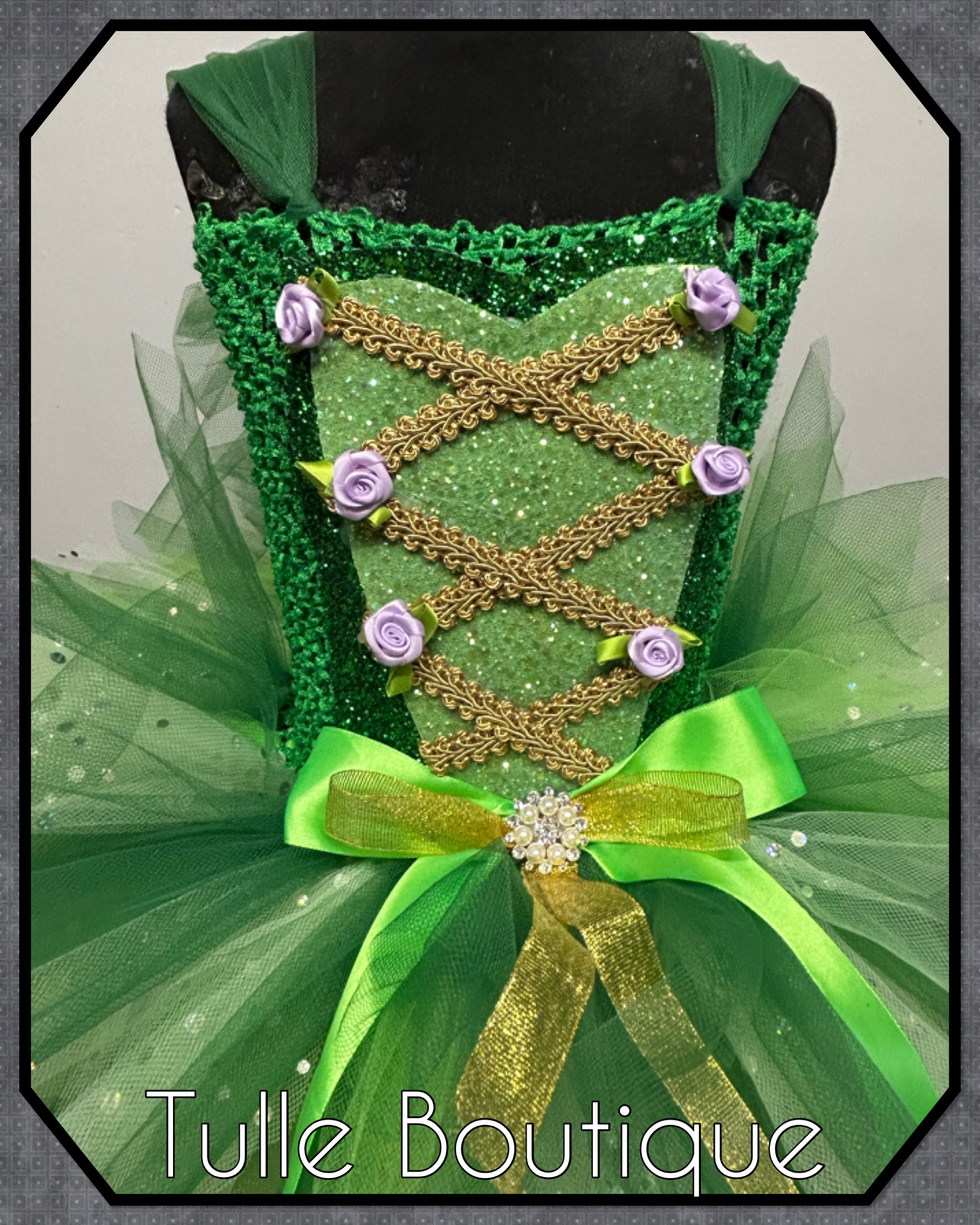 Girls toddlers Tinkerbell green  tutu dress, ballgown, fancy dress costume
