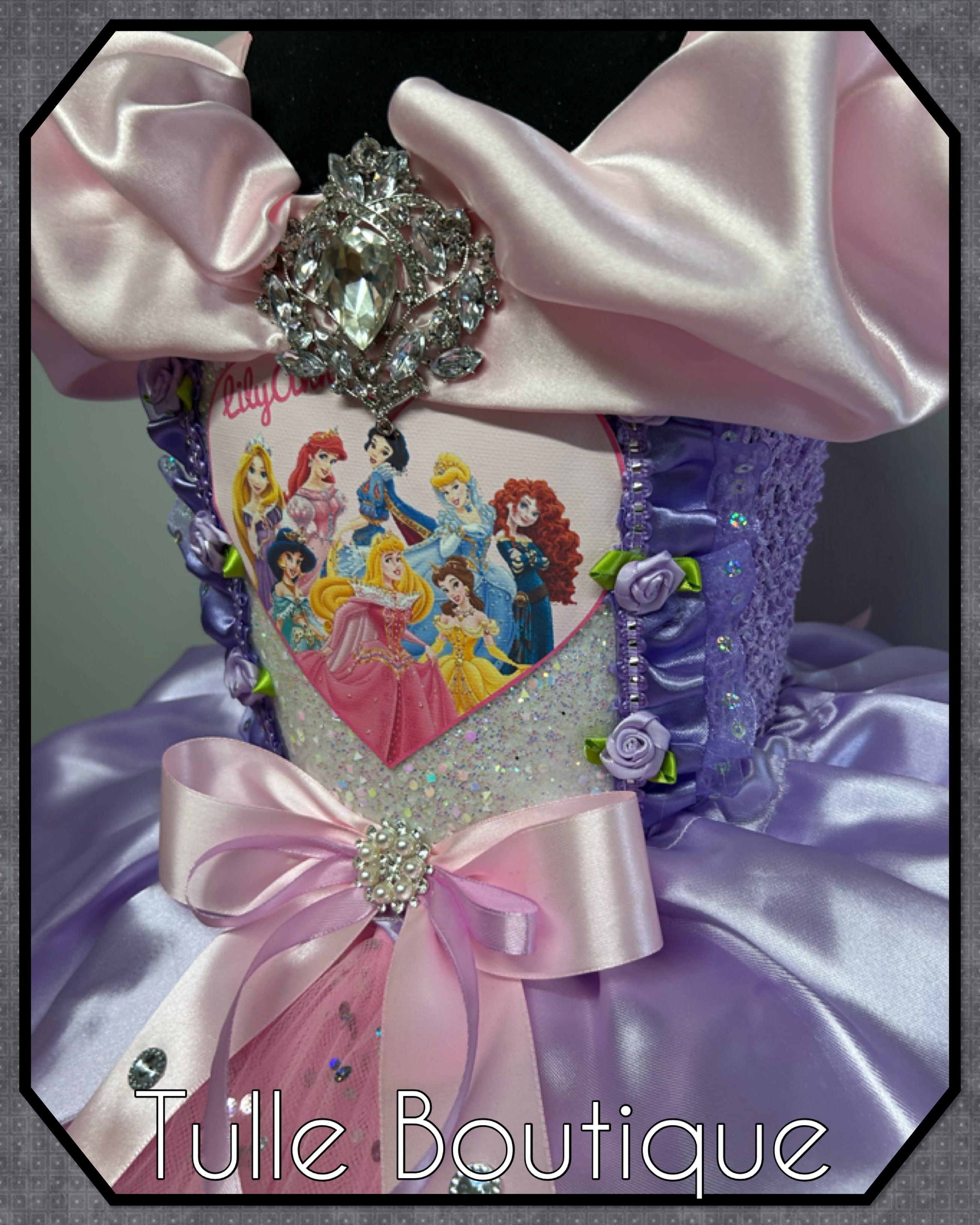 Girls toddlers Disney Princess pink and lilac  tutu dress, birthday ballgown, fancy dress costume