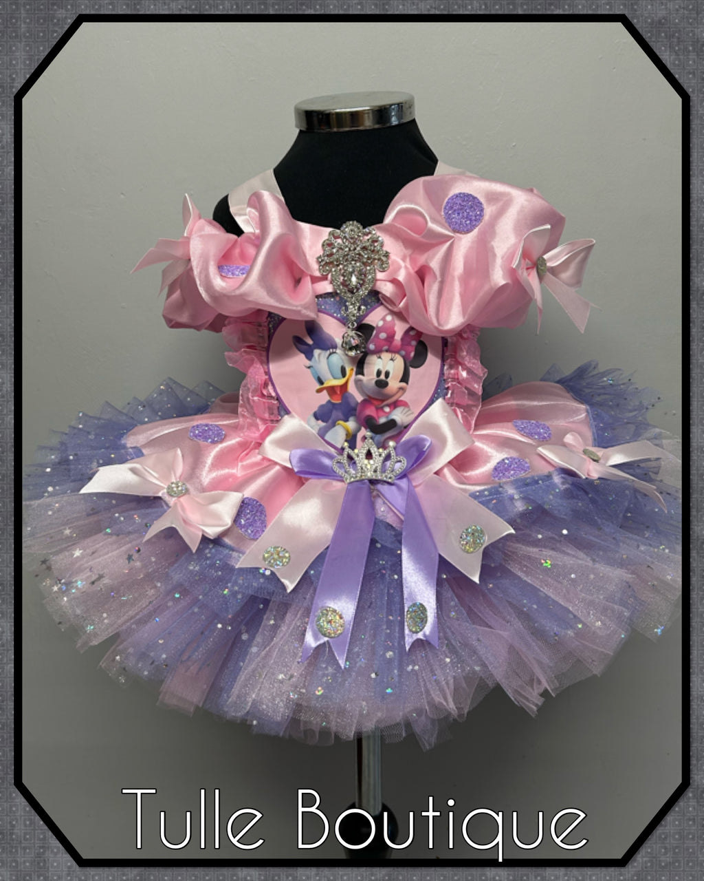 Girls toddlers Minnie Mouse and Daisy Duck tutu dress, birthday ballgown, fancy dress costume