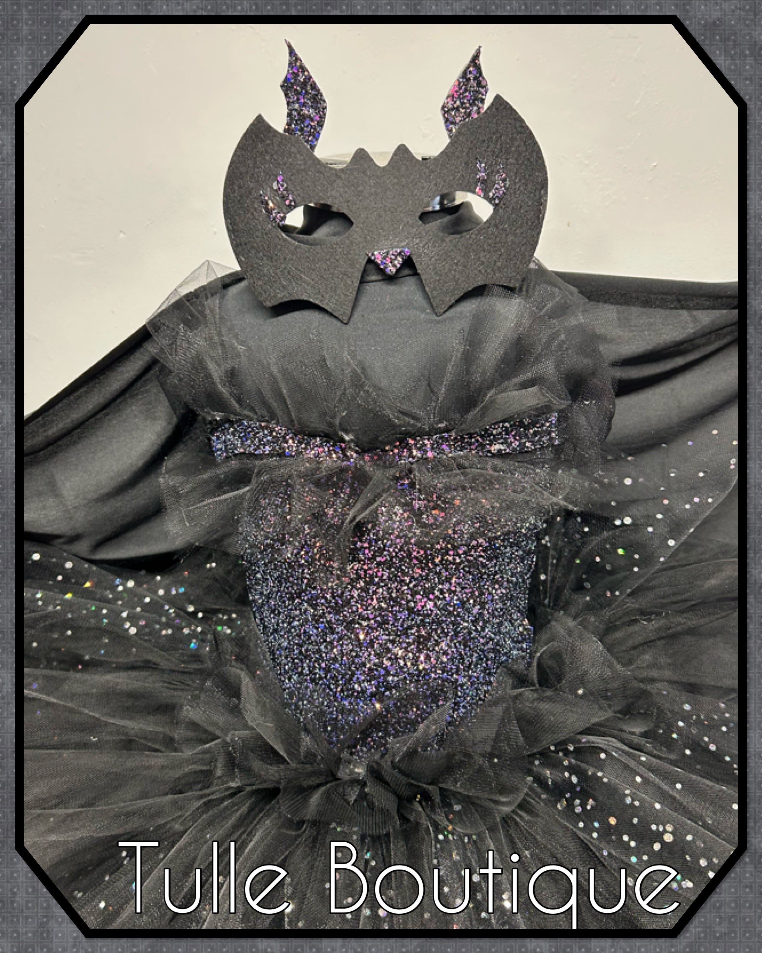 Girls toddlers sparkly Bat tutu birthday party dress,ballgown, fancy dress costume