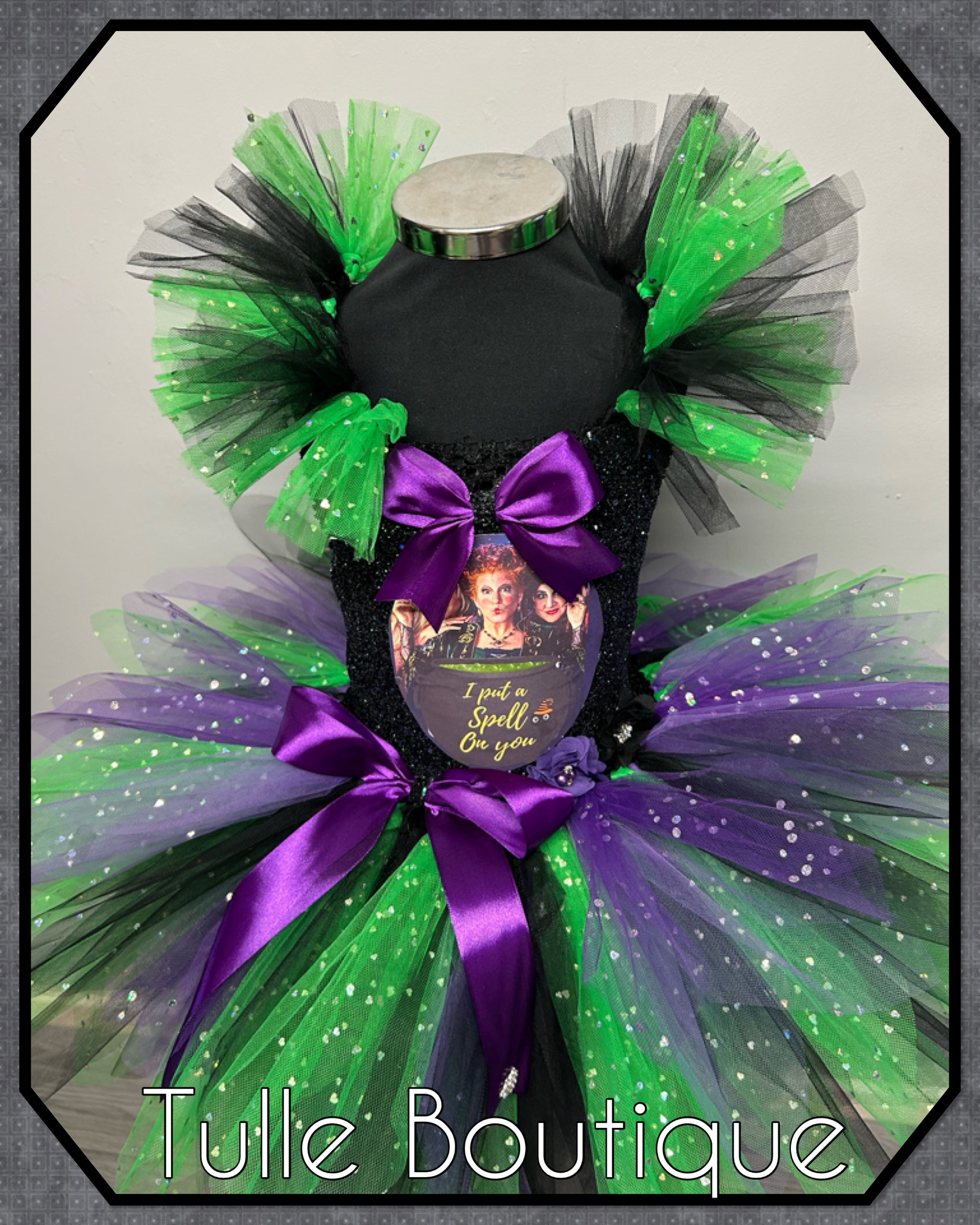 Girls toddlers Halloween Hocus Pocus tutu dress, ballgown, fancy dress costume