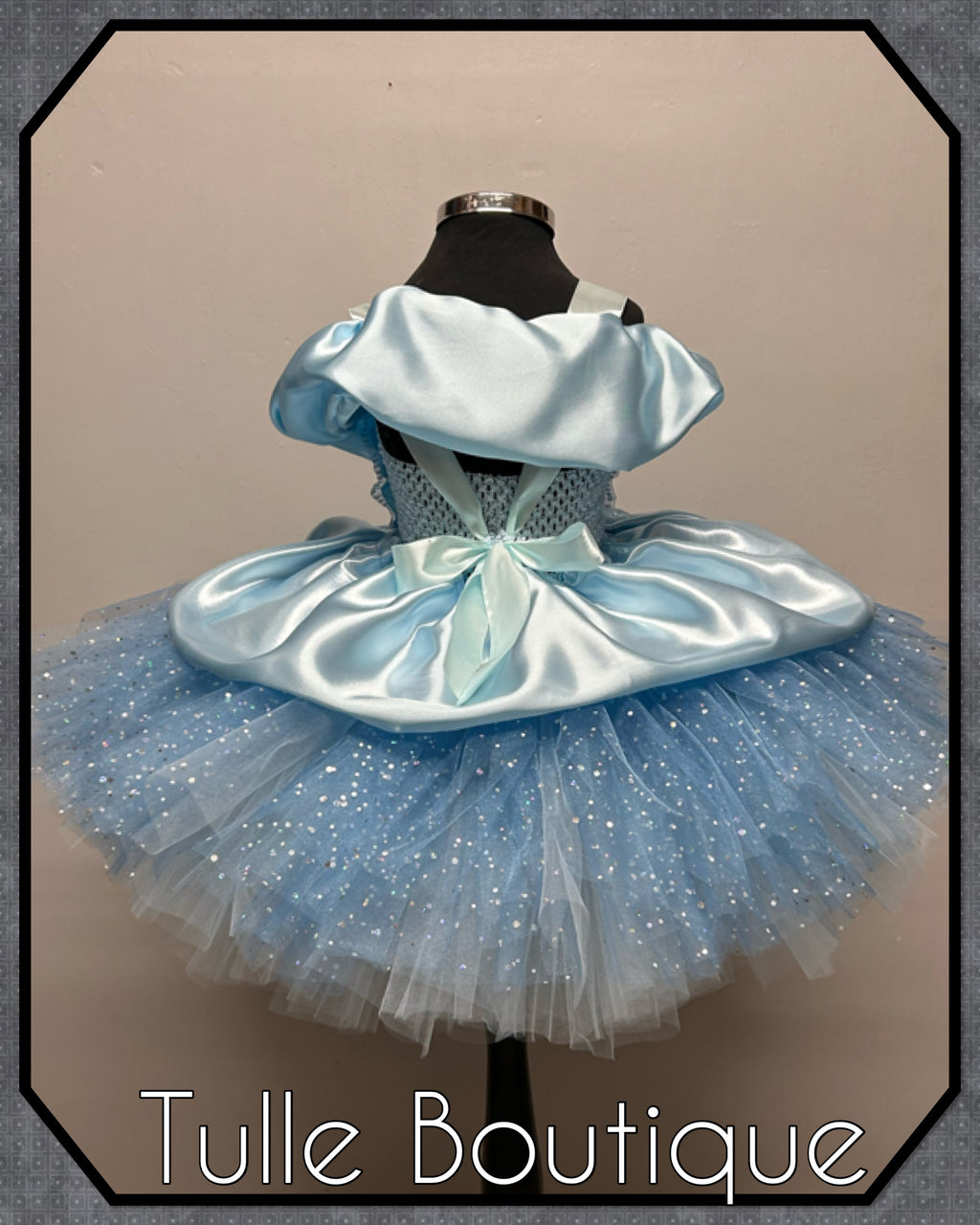 Girls toddlers Disney Princess Cinderella blue tutu dress, birthday ballgown, fancy dress costume