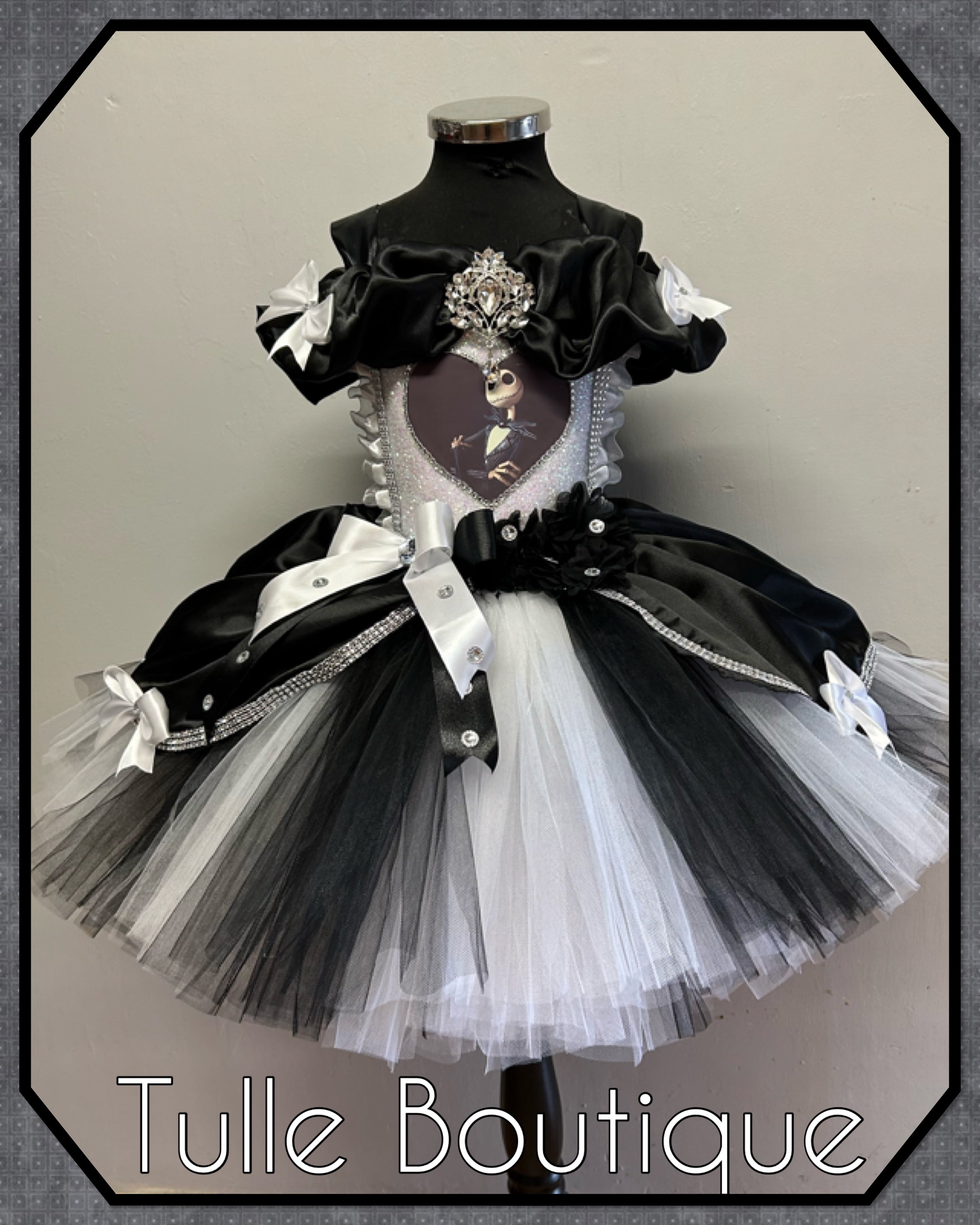 Girls toddlers Jack Skellington Princess tutu dress,Halloween ballgown, fancy dress costume