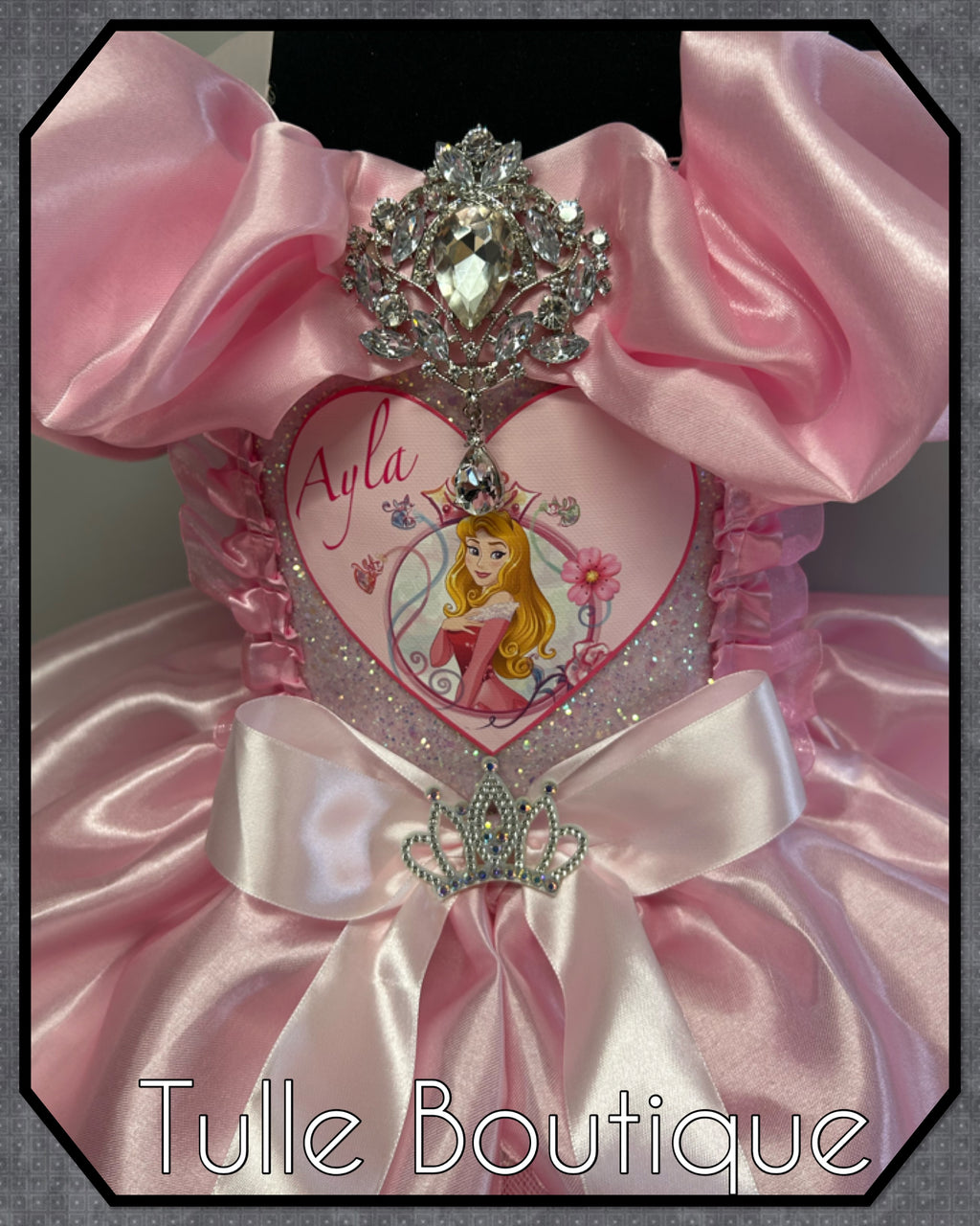 Girls toddlers Princess Aurora sleeping beauty tutu dress, ballgown, fancy dress costume full length