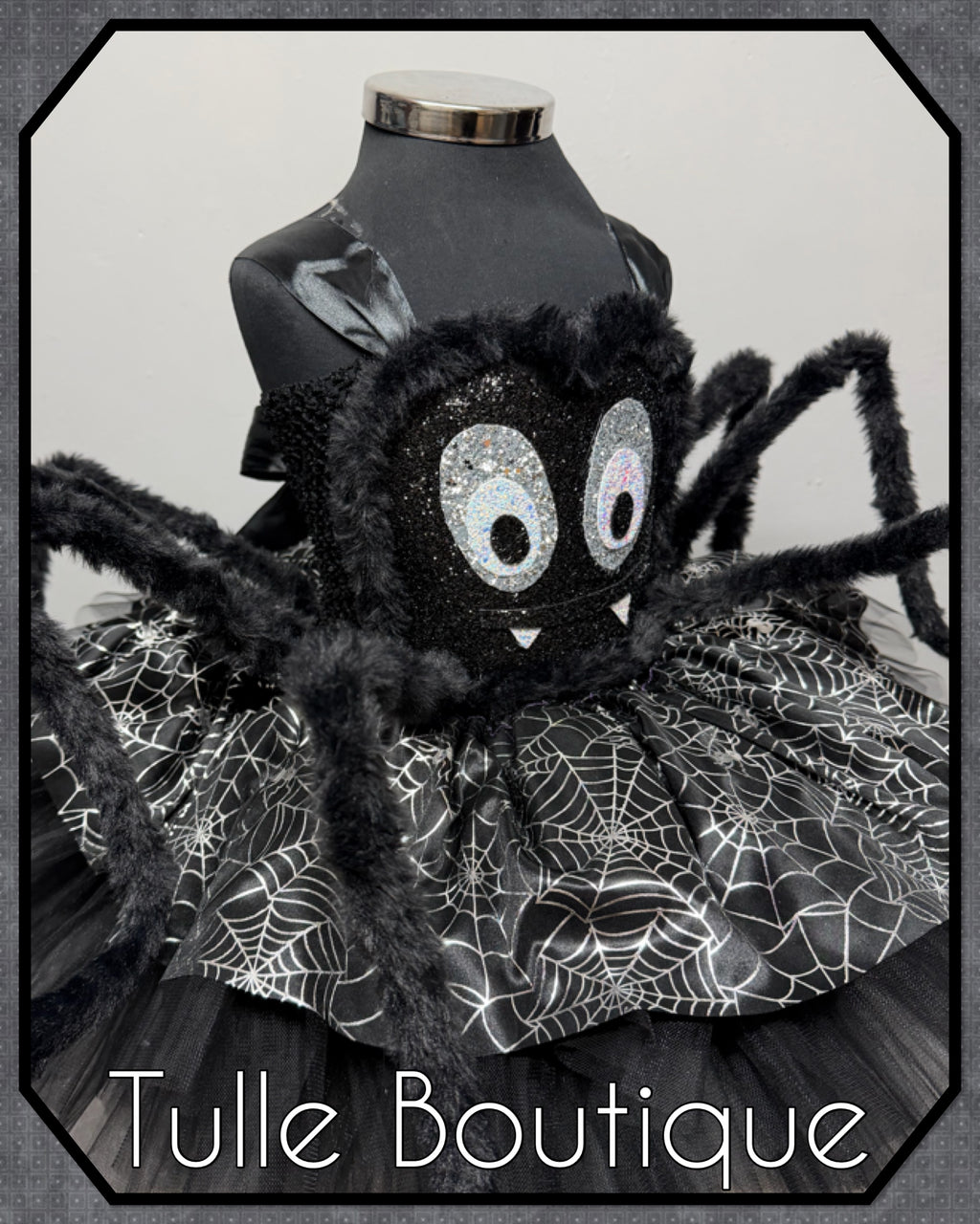 Girls toddlers Sparkly glitter Spider Halloween tutu dress, ballgown, Spider fancy dress costume