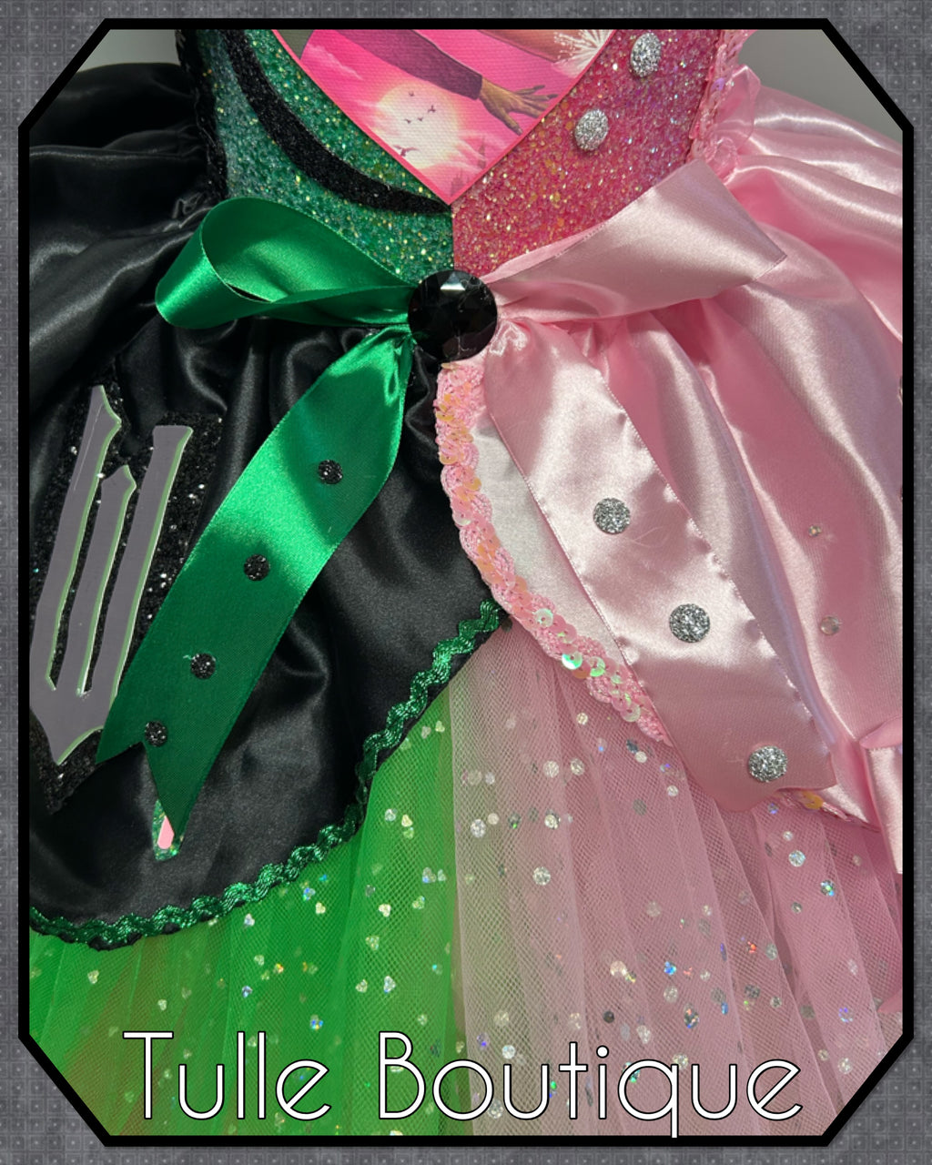 Girls toddlers Wicked Glinda and Elphaba tutu dress, ballgown, fancy dress costume