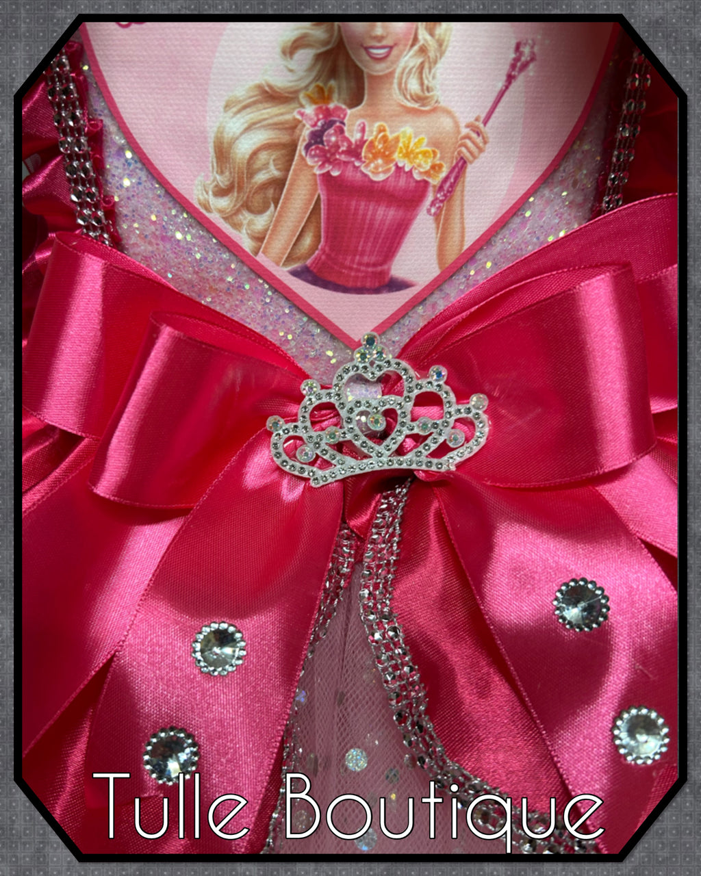 Girls toddlers Barbie Hotpink Princess tutu dress, birthday ballgown, fancy dress costume