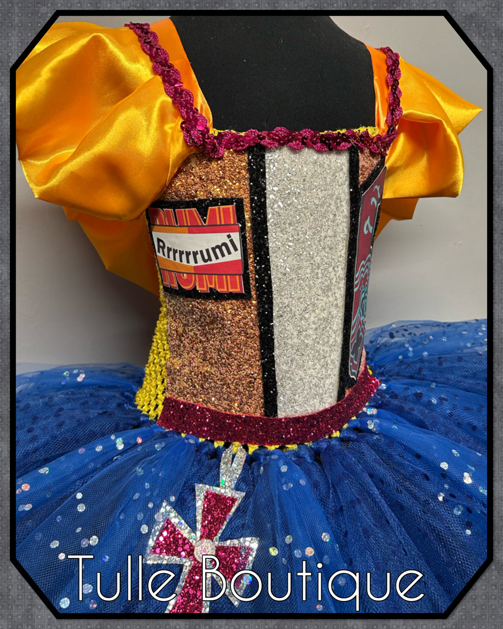 Girls toddlers K-pop Demon hunters Rumi tutu dress, ballgown, fancy dress costume