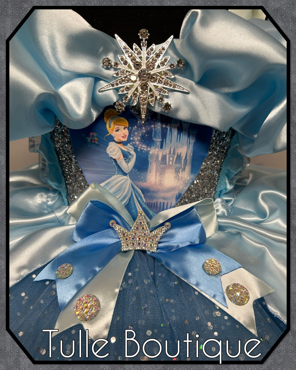 Girls toddlers Disney Princess Cinderella blue tutu dress, birthday ballgown, fancy dress costume