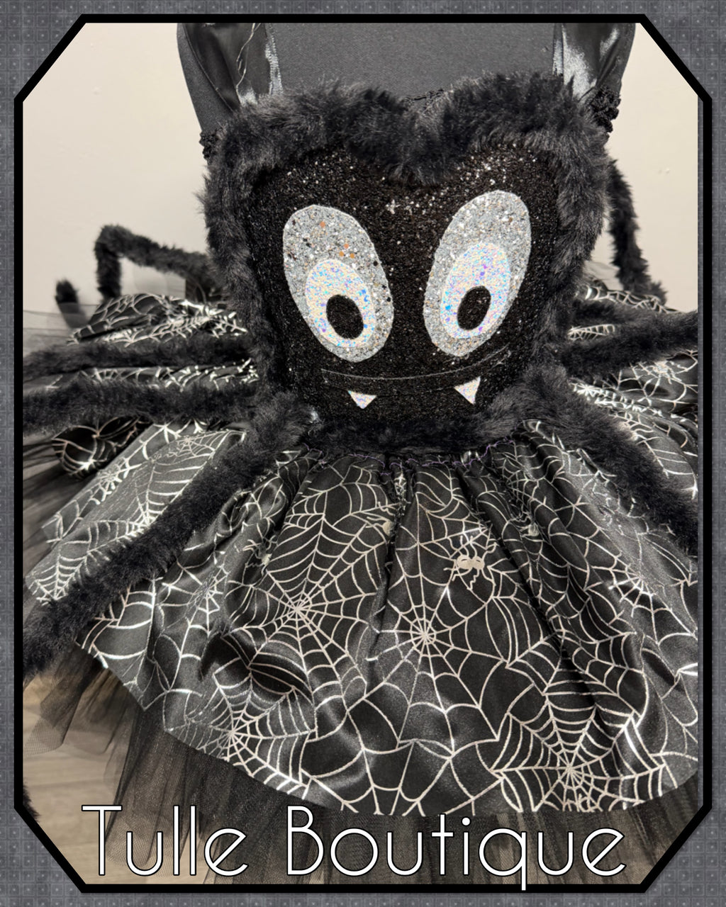 Girls toddlers Sparkly glitter Spider Halloween tutu dress, ballgown, Spider fancy dress costume