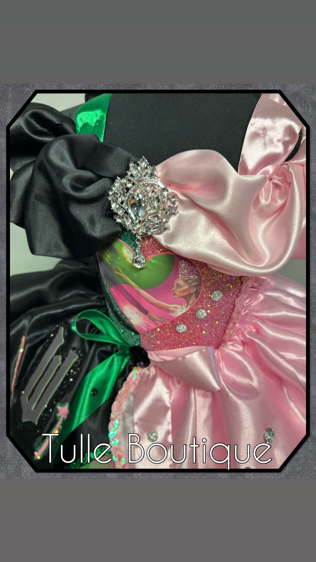 Girls toddlers Wicked Glinda and Elphaba tutu dress, ballgown, fancy dress costume
