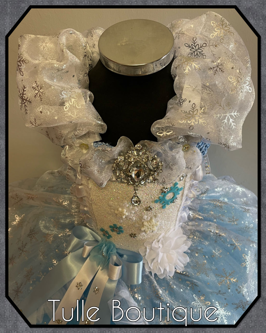 Girls toddlers Snowflake Princess ballgown, fancy dress costume full length