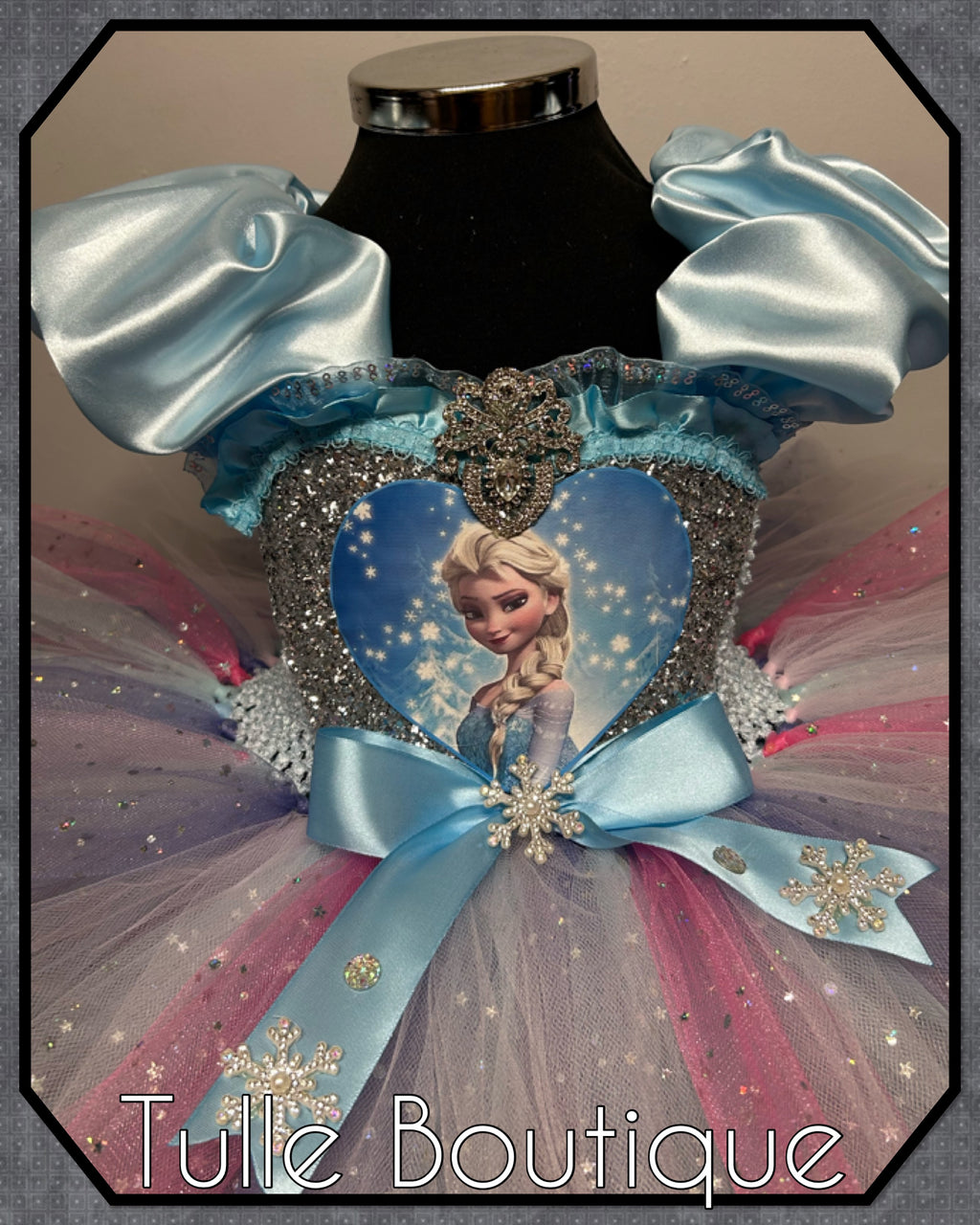 Girls toddlers Glitter Frozen Princess Elsa tutu dress, ballgown,Frozen fancy dress costume