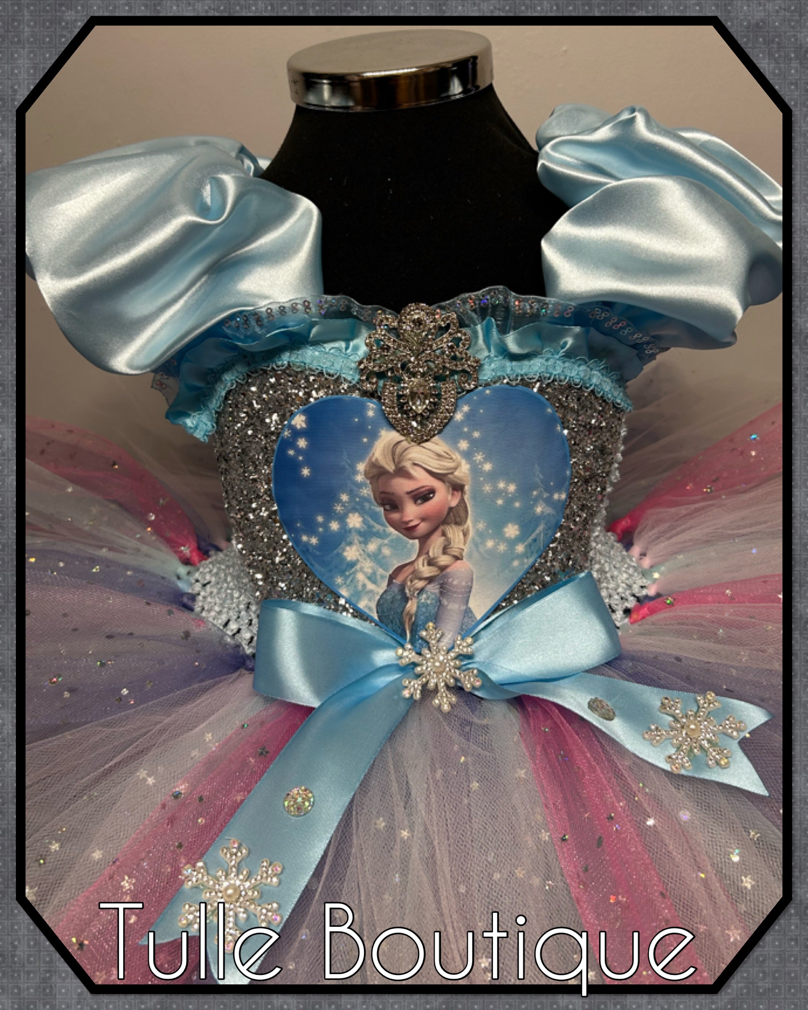 Girls toddlers Glitter Frozen Princess Elsa tutu dress, ballgown,Frozen fancy dress costume