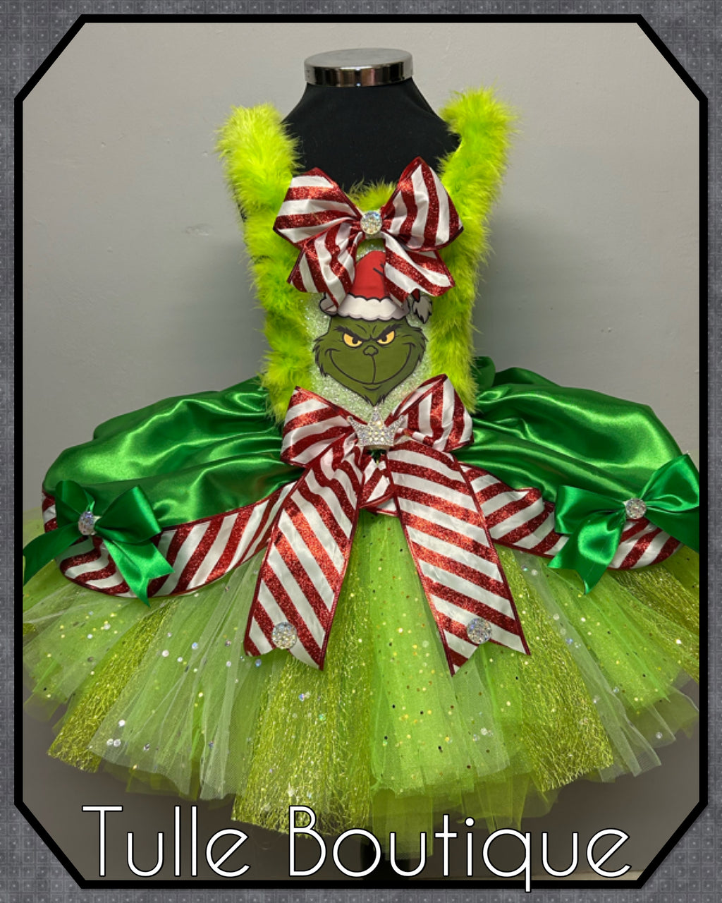 Girls toddlers The Christmas Grinch  tutu dress,ballgown, fancy dress costume