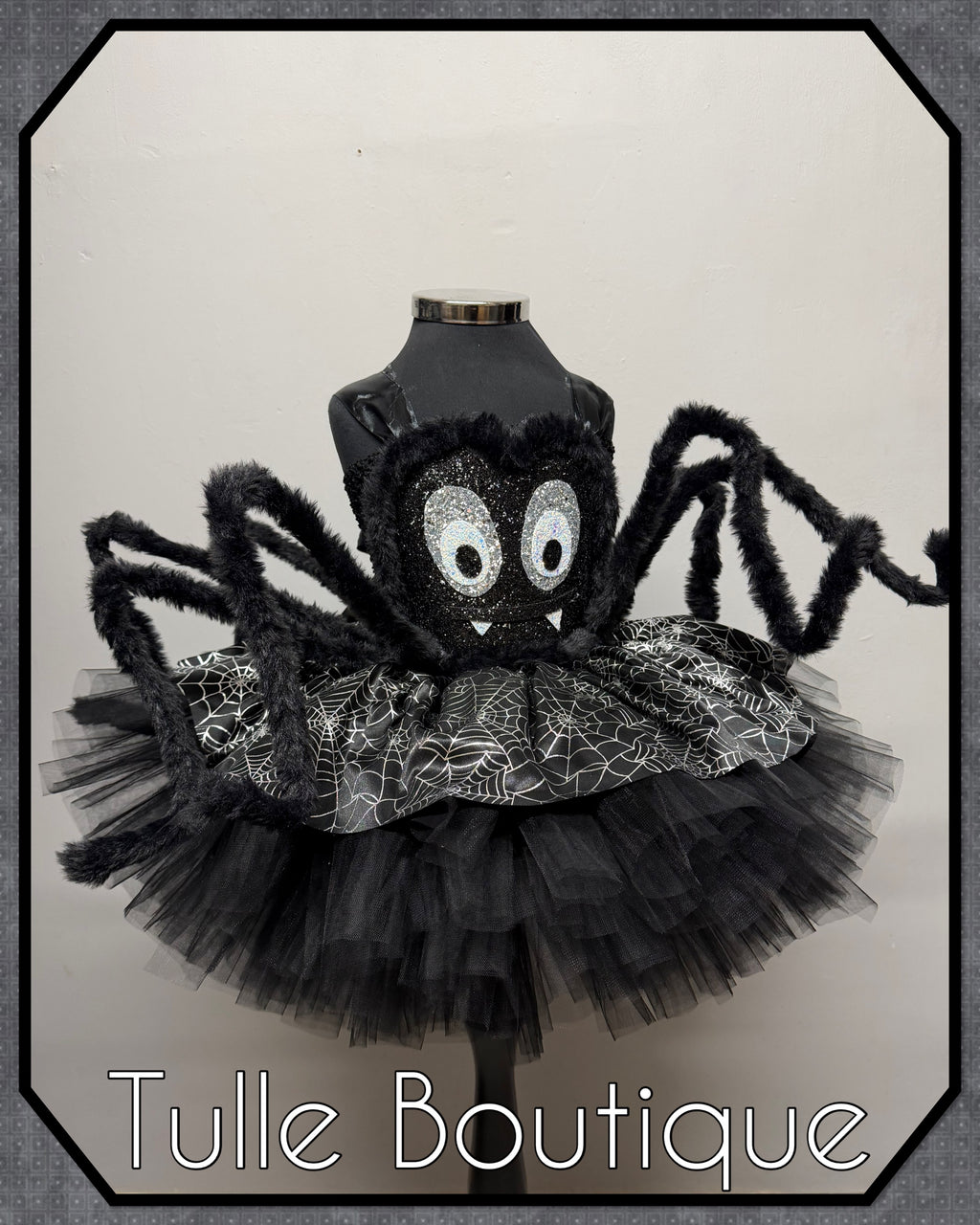Girls toddlers Sparkly glitter Spider Halloween tutu dress, ballgown, Spider fancy dress costume