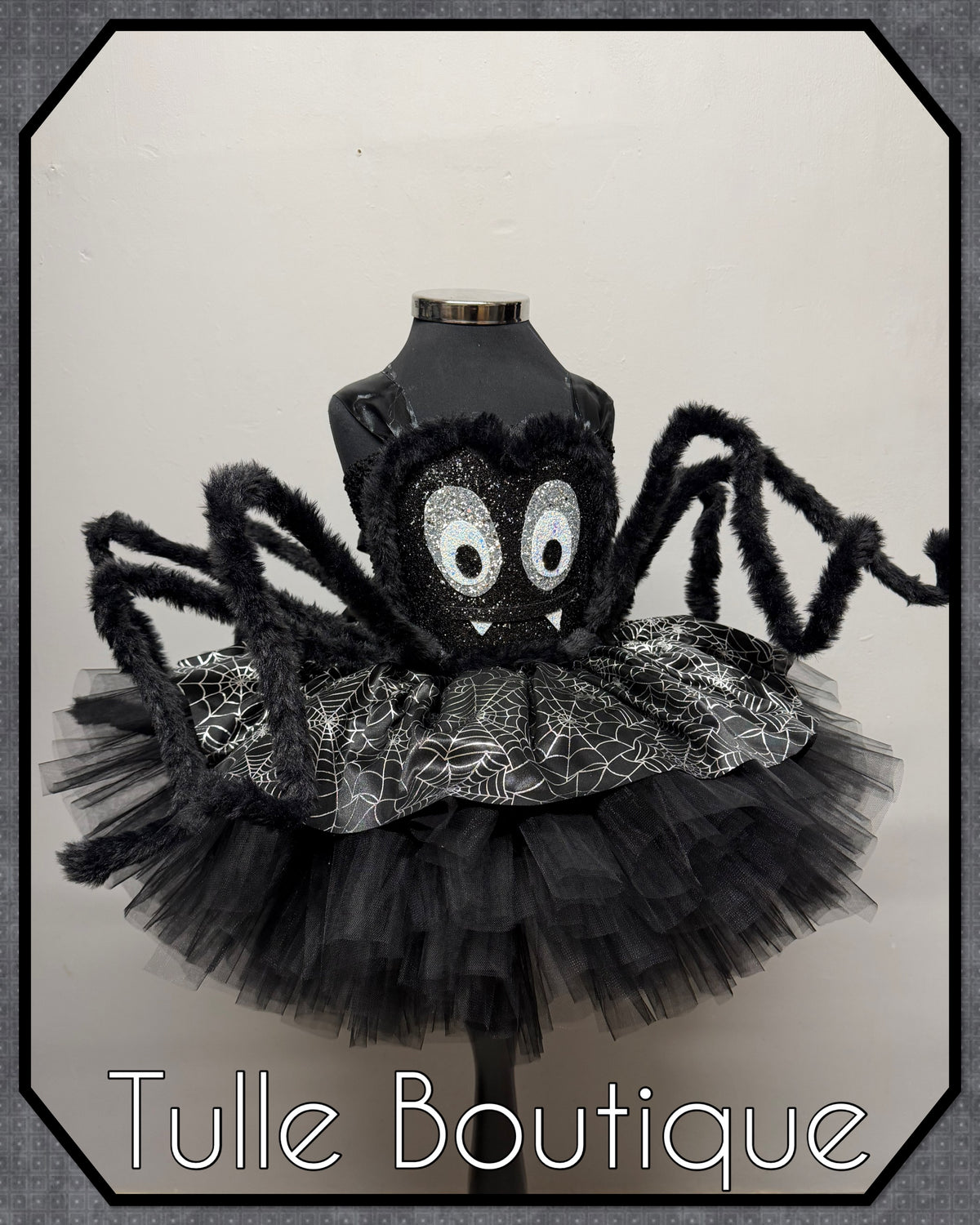 Girls toddlers Sparkly glitter Spider Halloween tutu dress, ballgown, Spider fancy dress costume