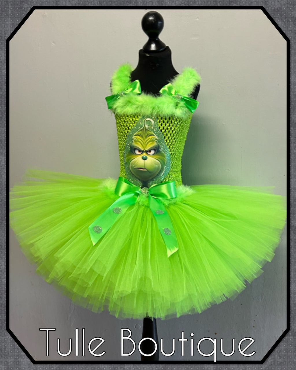 Girls toddlers The Grinch Christmas  tutu dress, ballgown, fancy dress costume