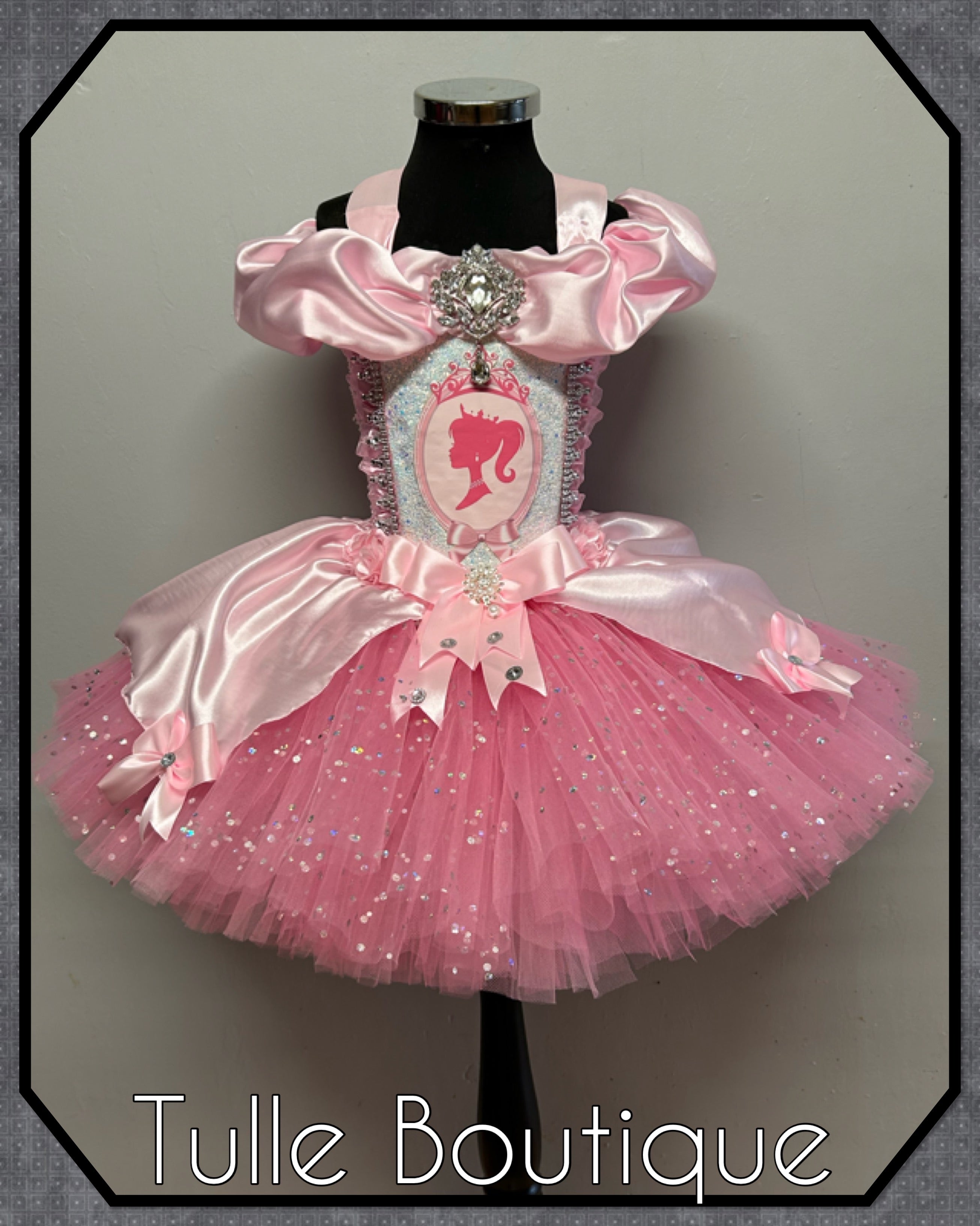 Girls toddlers Barbie pink  Princess tutu dress, birthday ballgown, fancy dress costume